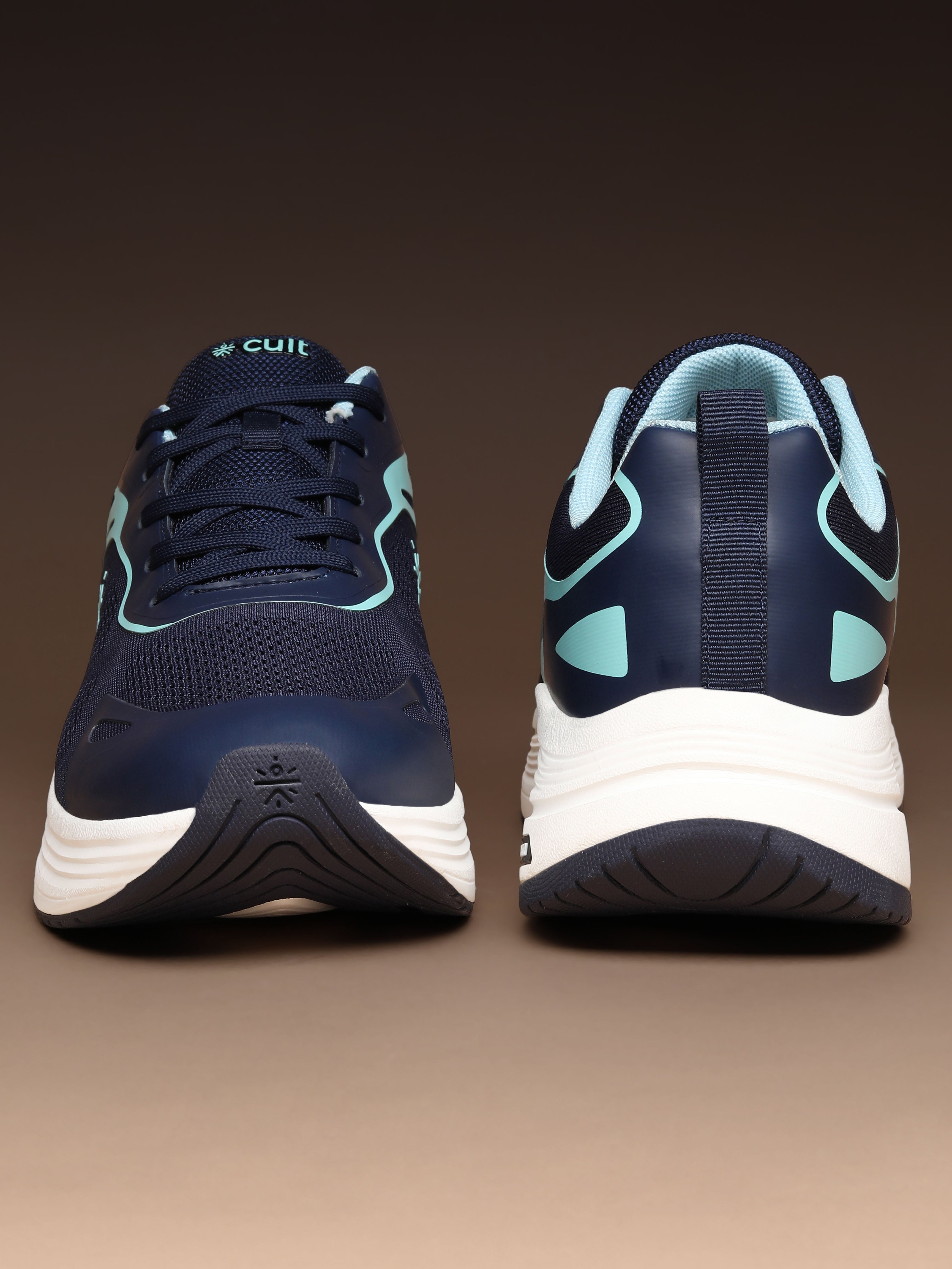 cult Men's Zyon Running Shoes with Durable Rubber Outsole & Cushioning for Runs up to 20 km - Teal/Mint