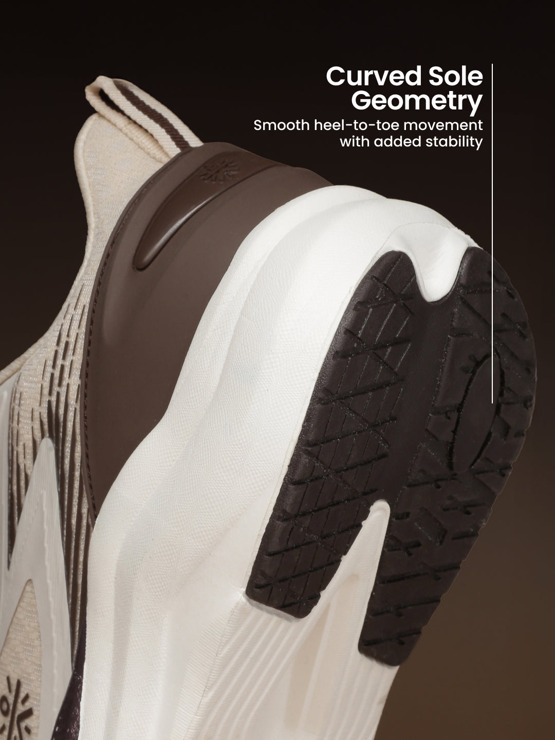 cult Men's Revix Running Shoes - Cream/Brown