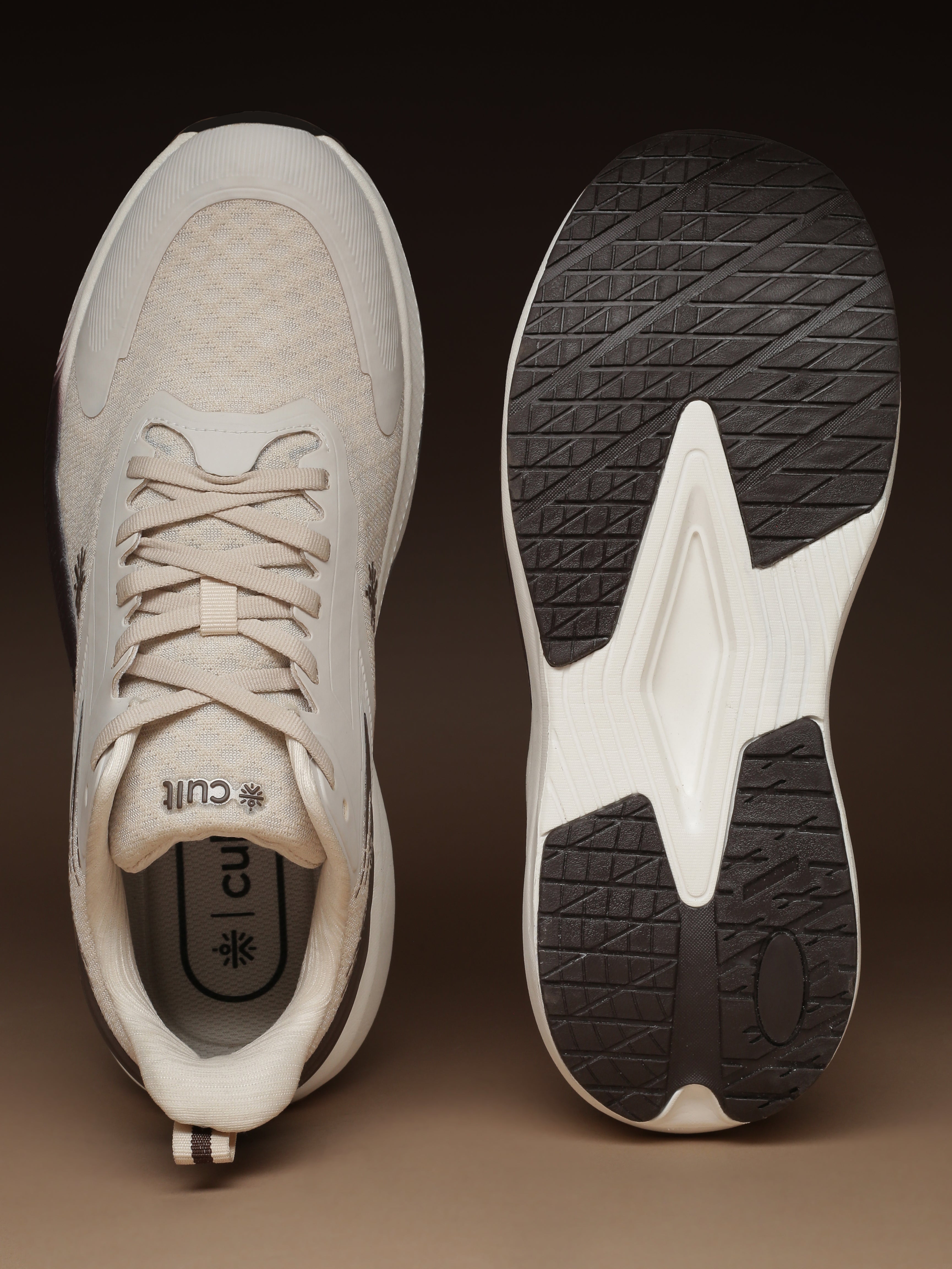 cult Men's Revix Running Shoes - Cream/Brown