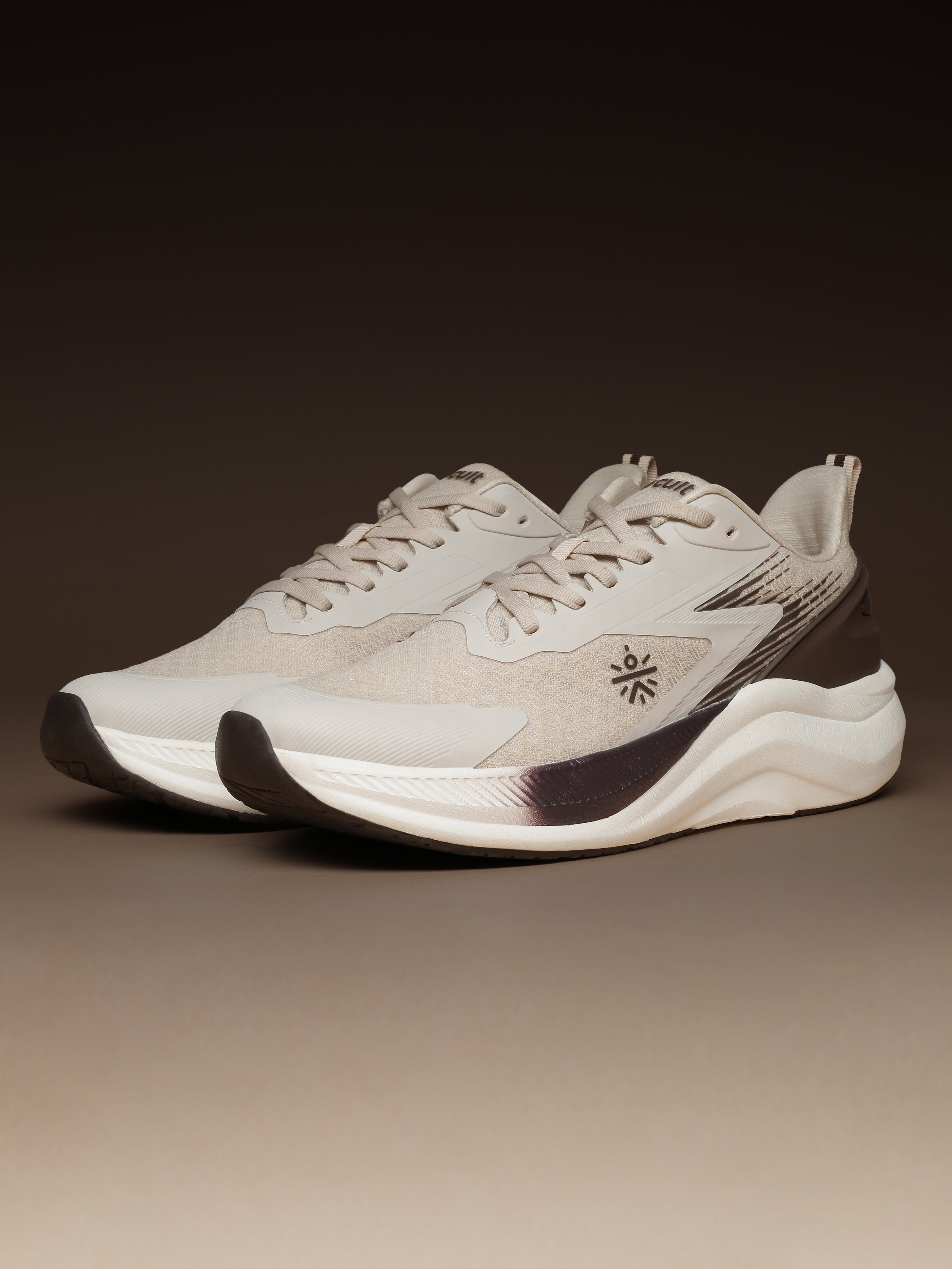 cult Men's Revix Running Shoes - Cream/Brown