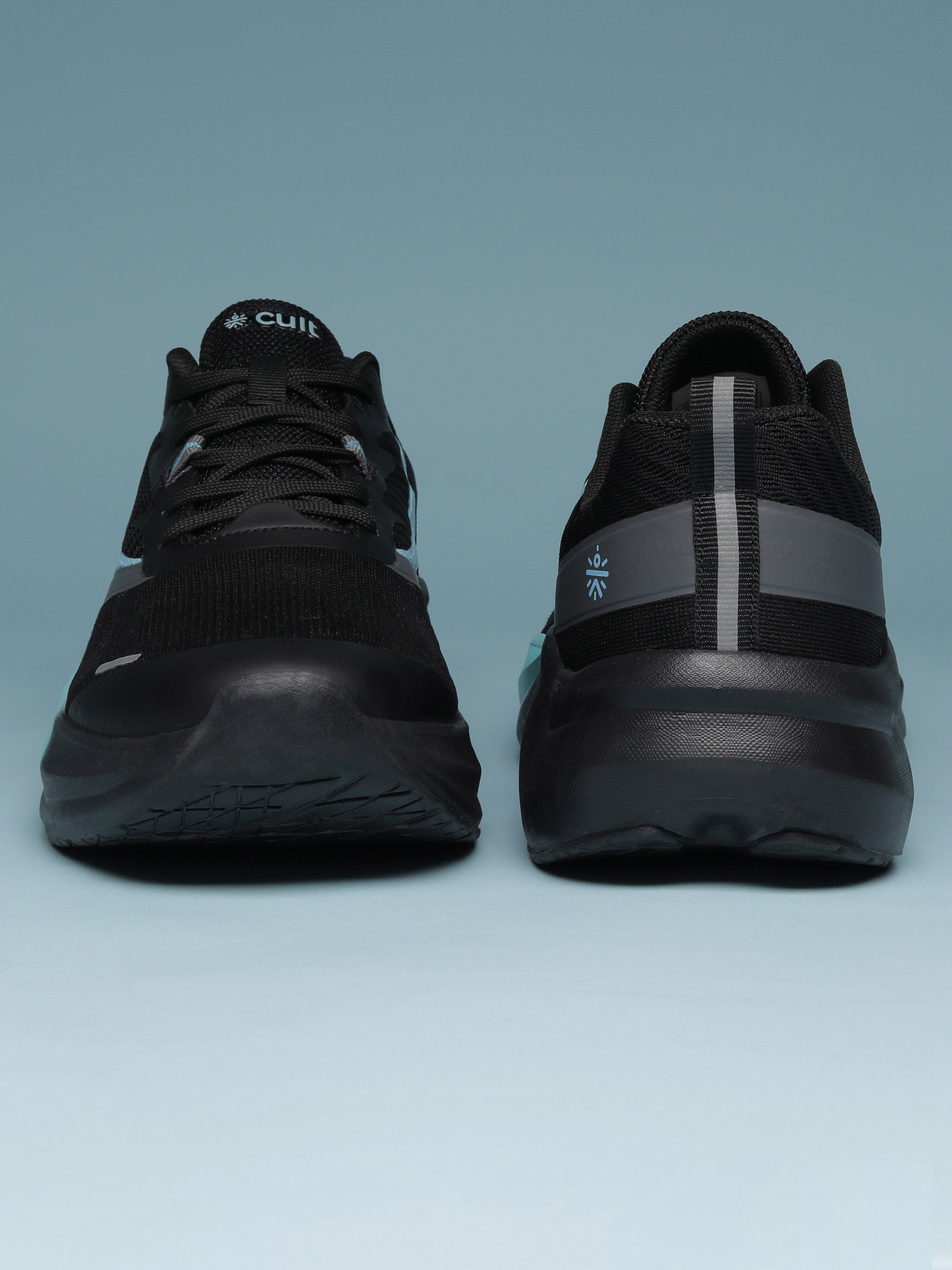 cult Men's Envo Running Shoes - Black/Aqua