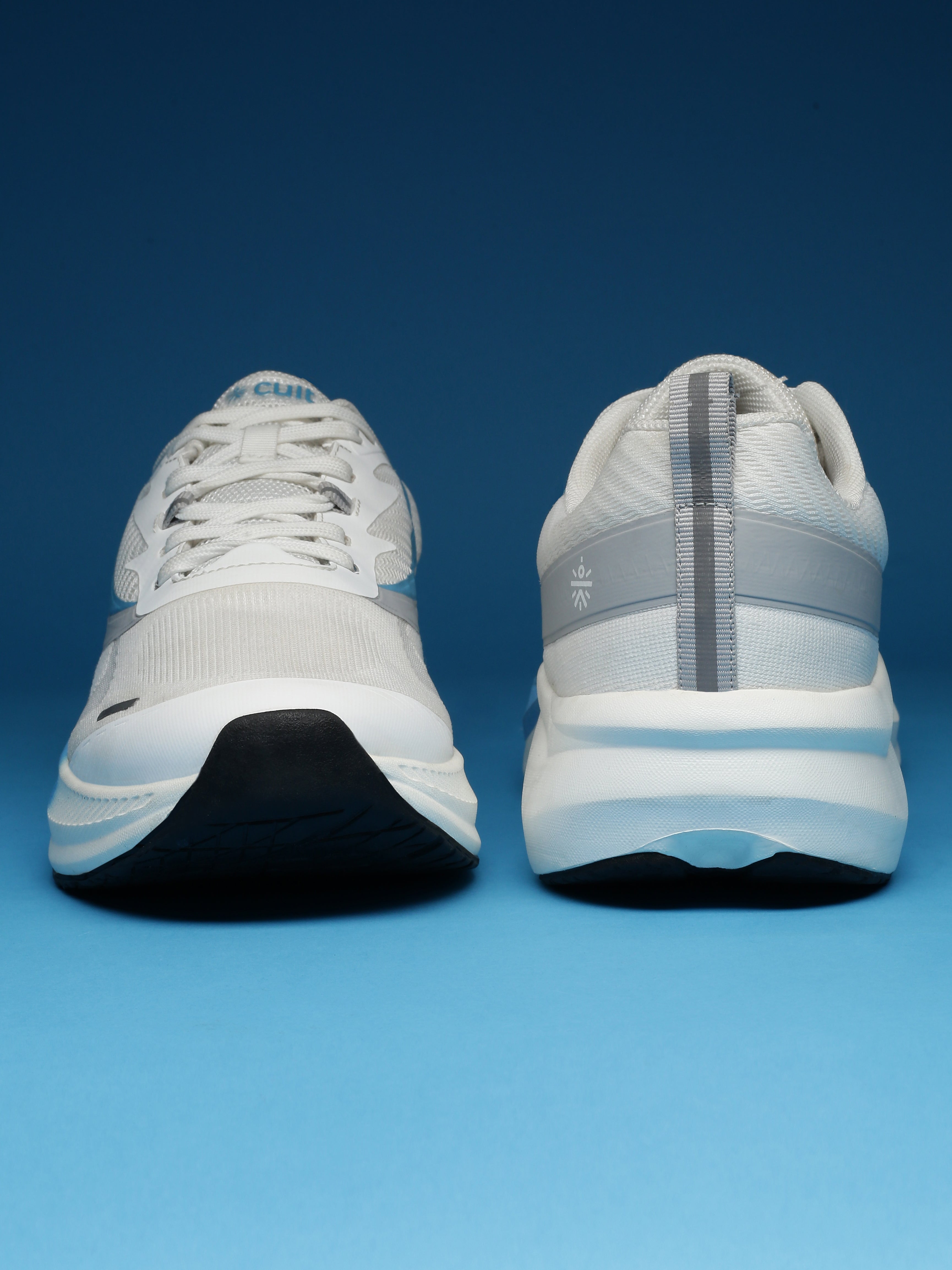 cult Men's Envo Running Shoes - White/Sky Blue