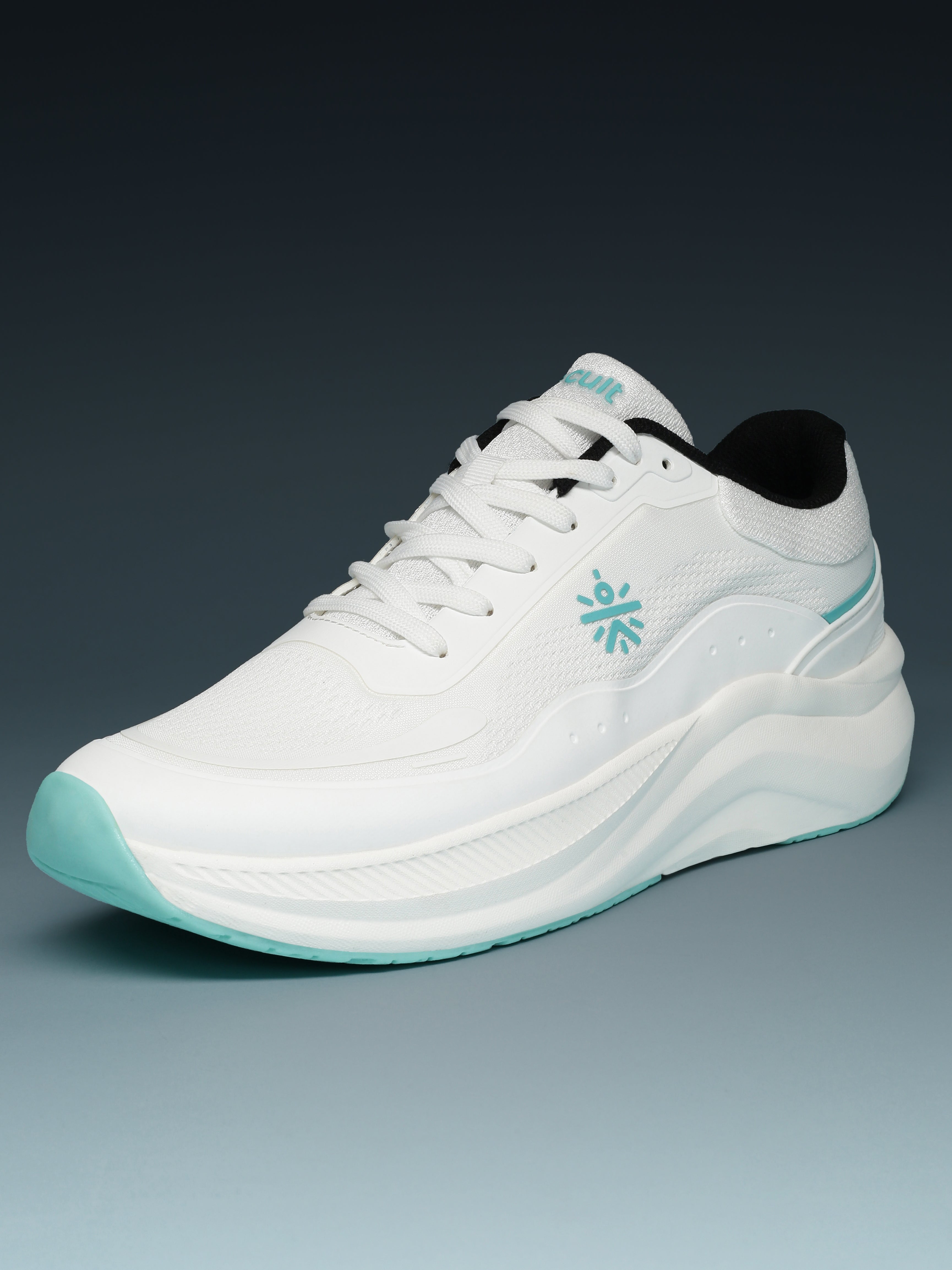 cult Men's FlowPro Running Shoes - White/Sea Green