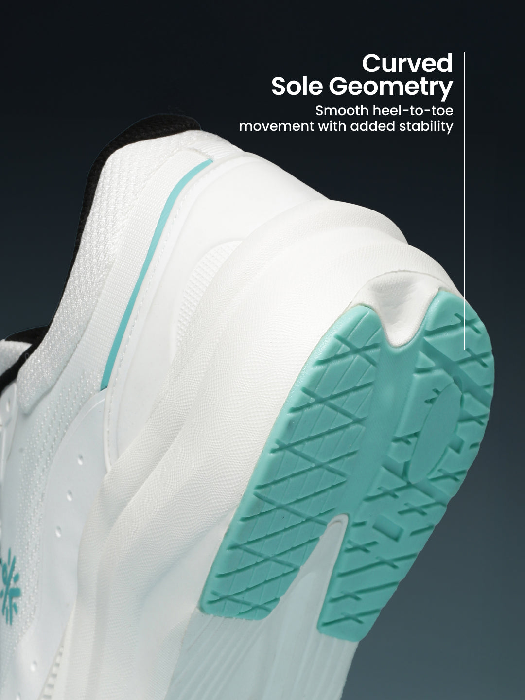 cult Men's FlowPro Running Shoes - White/Sea Green