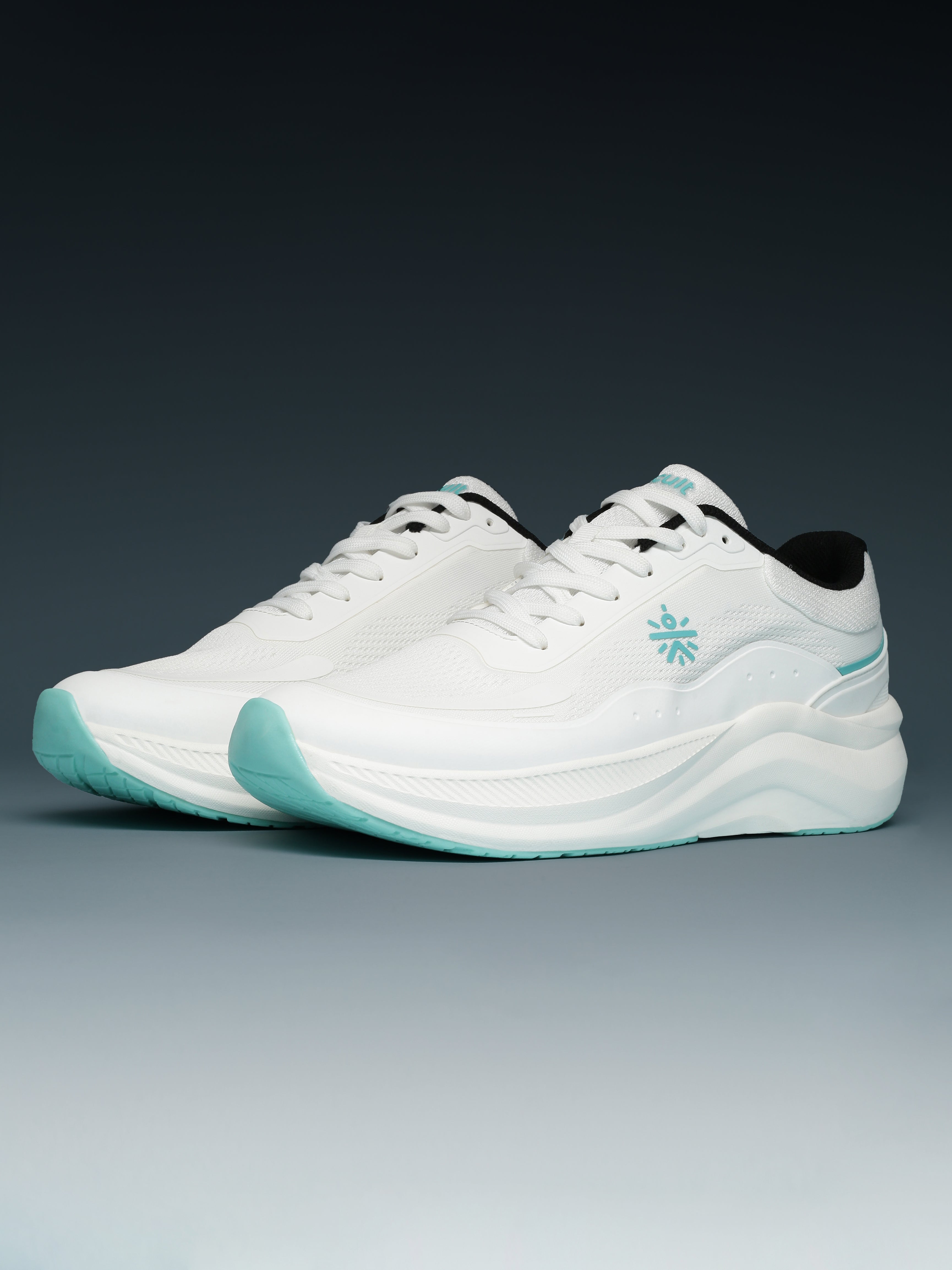 cult Men's FlowPro Running Shoes - White/Sea Green