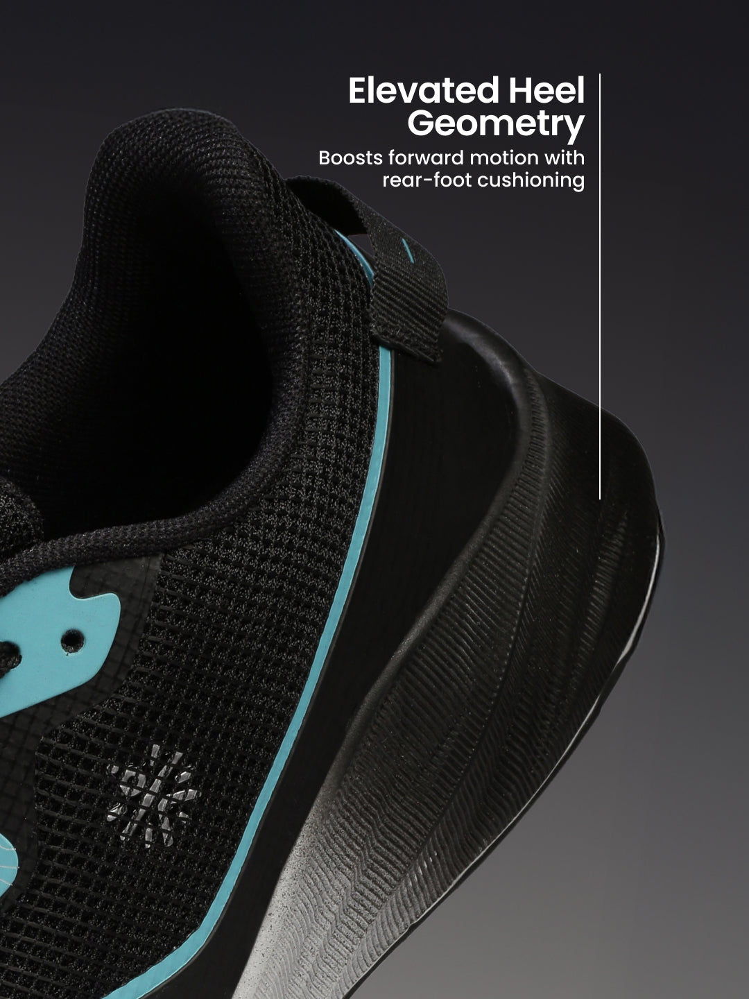 cult Men's Nitro Running Shoes - Black/Sea Green