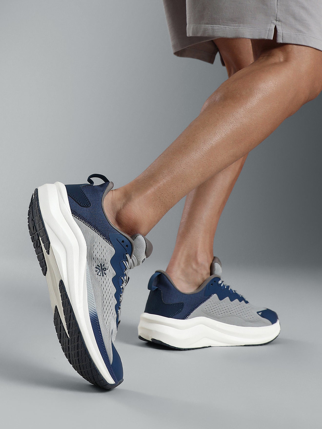 cult Men's Zeon Running Shoes - L.Grey/Teal