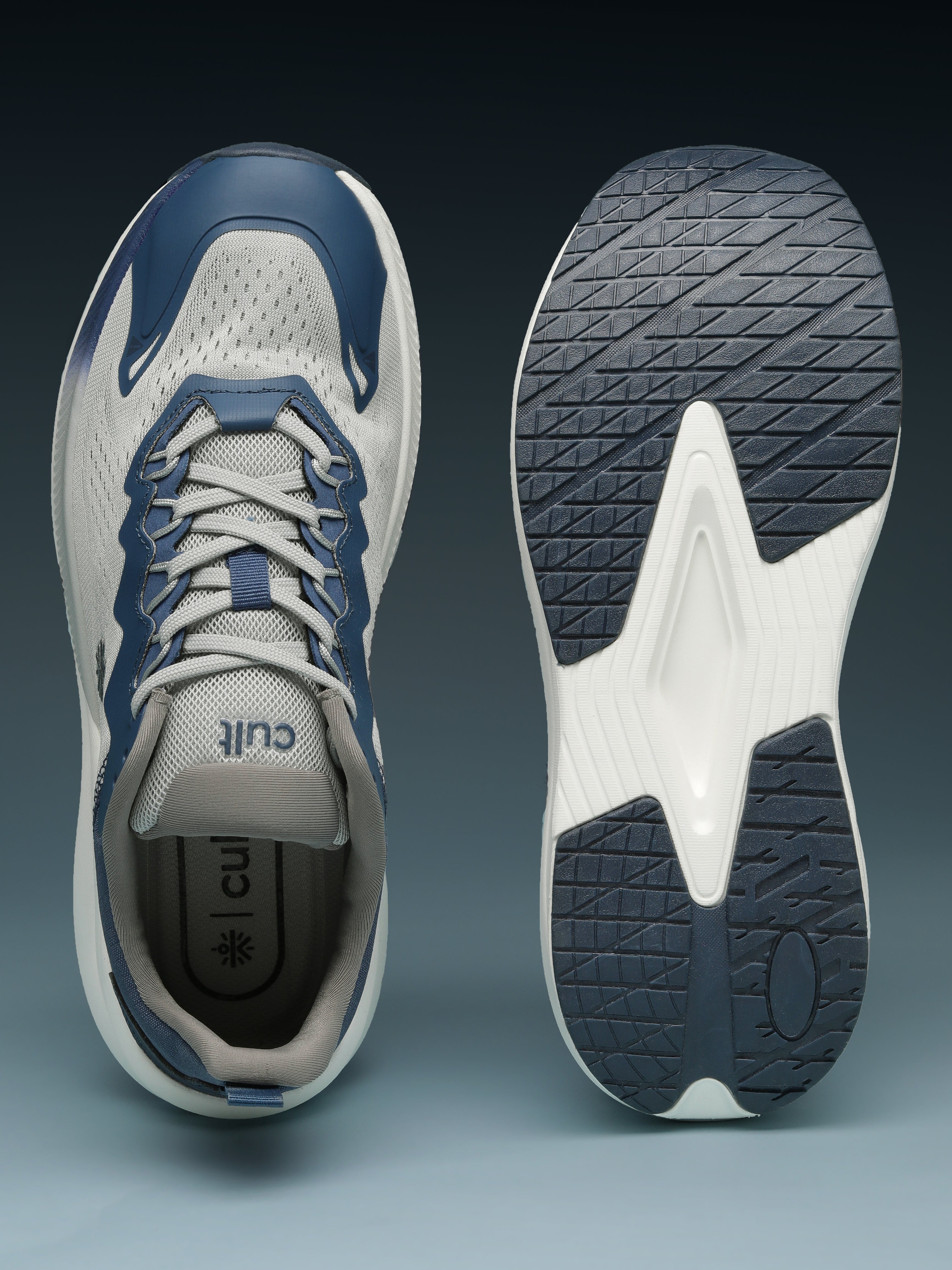 cult Men's Zeon Running Shoes - L.Grey/Teal