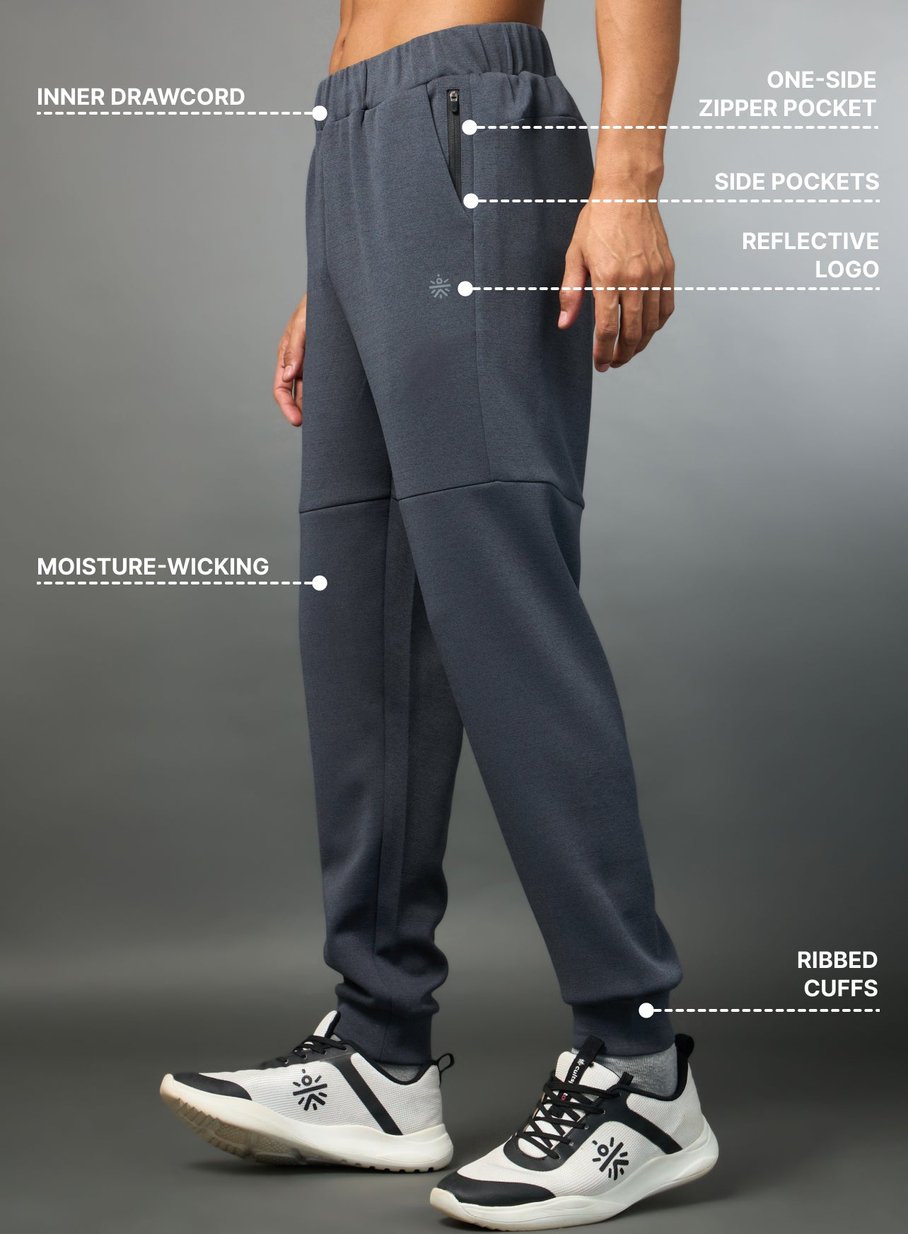 Men's Muscle Activate Grey Joggers