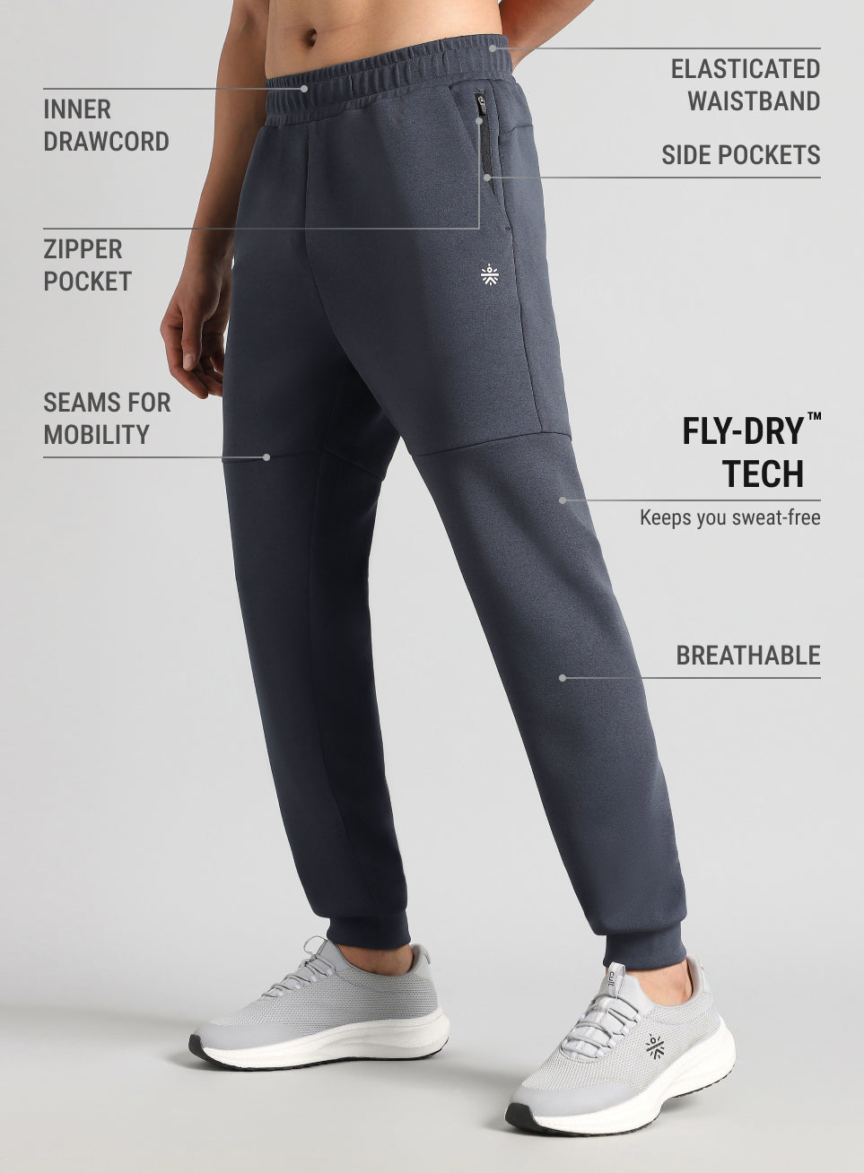 Men's Muscle Activate Grey Joggers