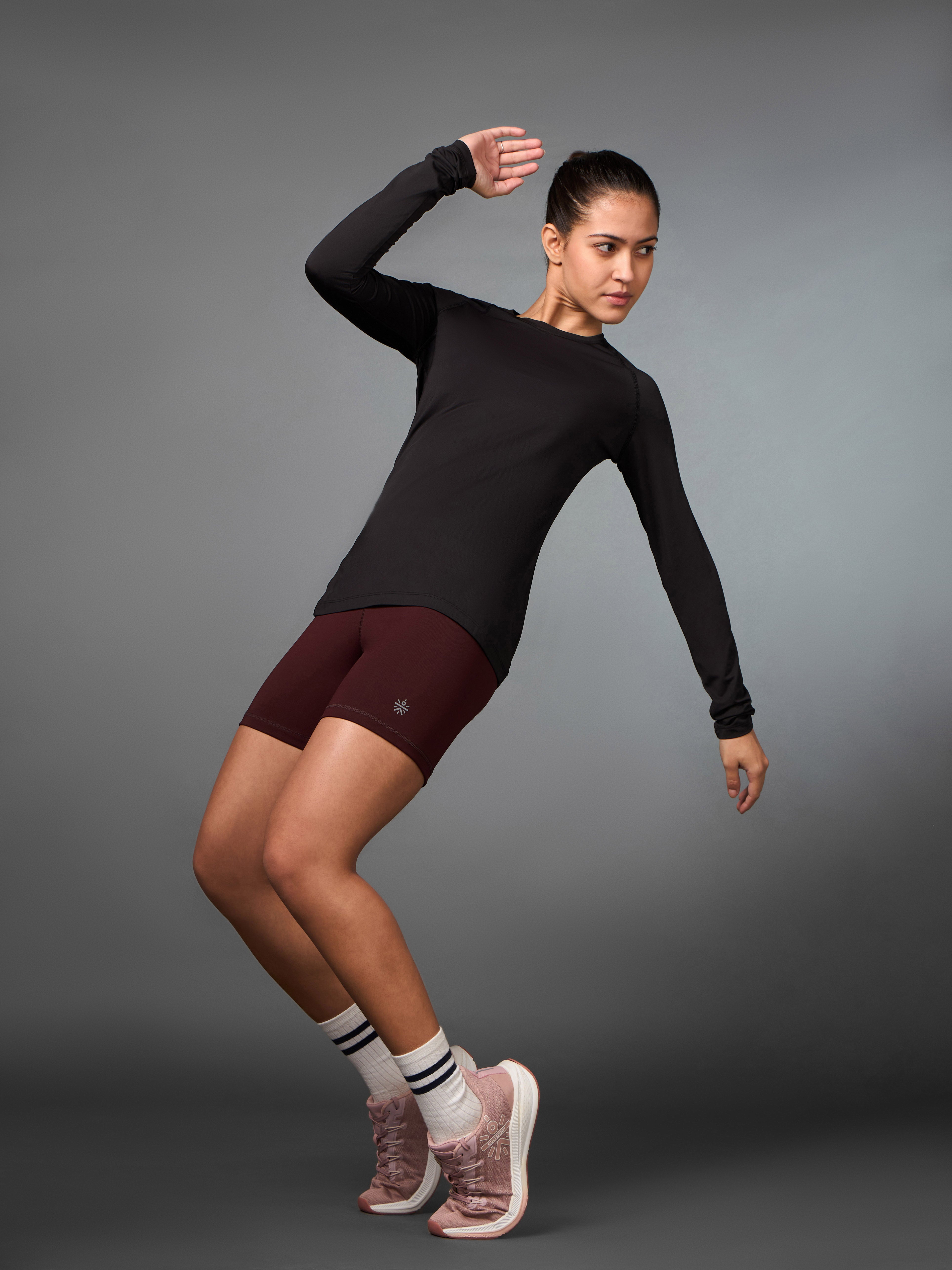 Women's Base Layer Black Compression Running Top
