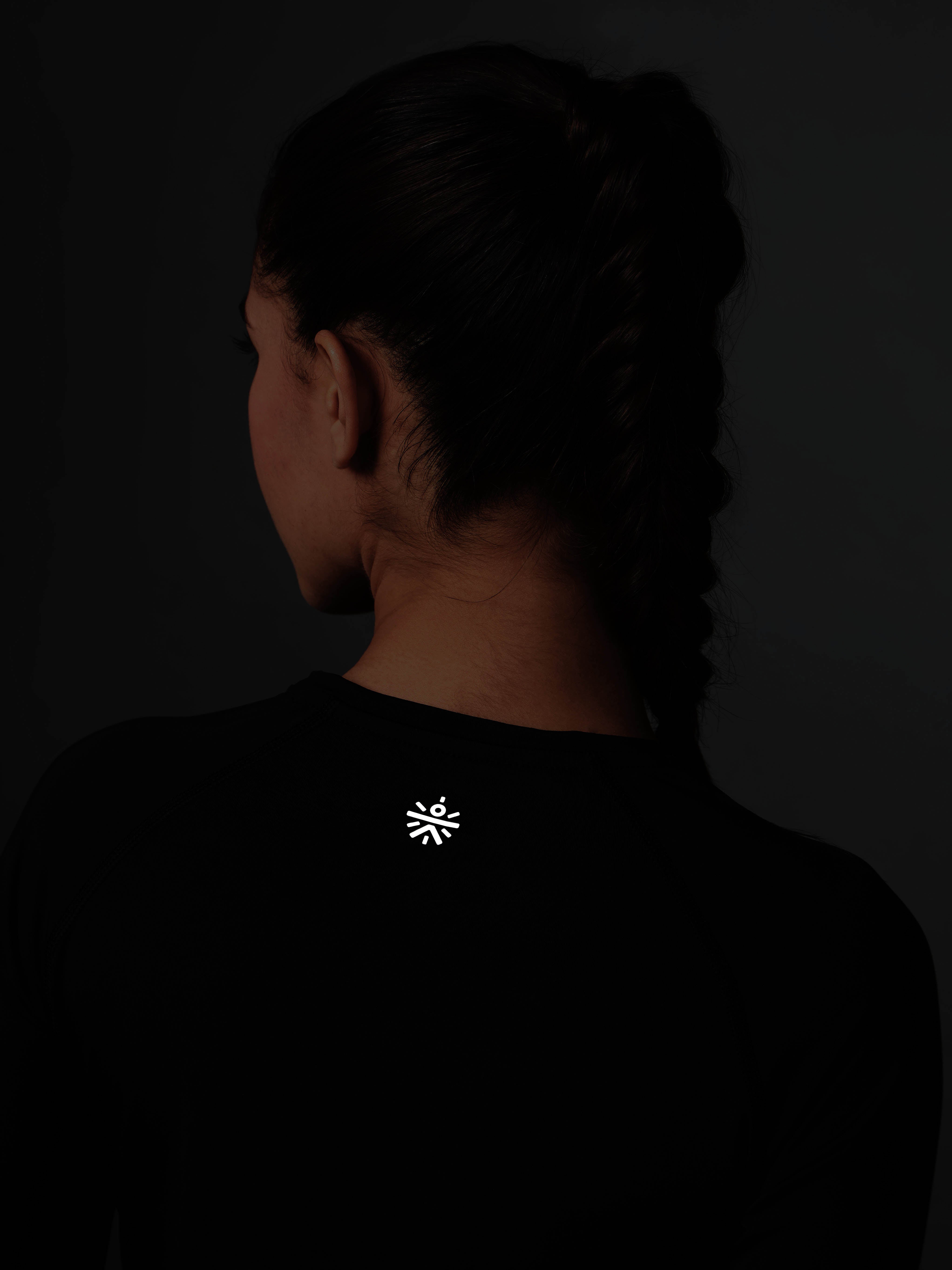 Women's Base Layer Black Compression Running Top