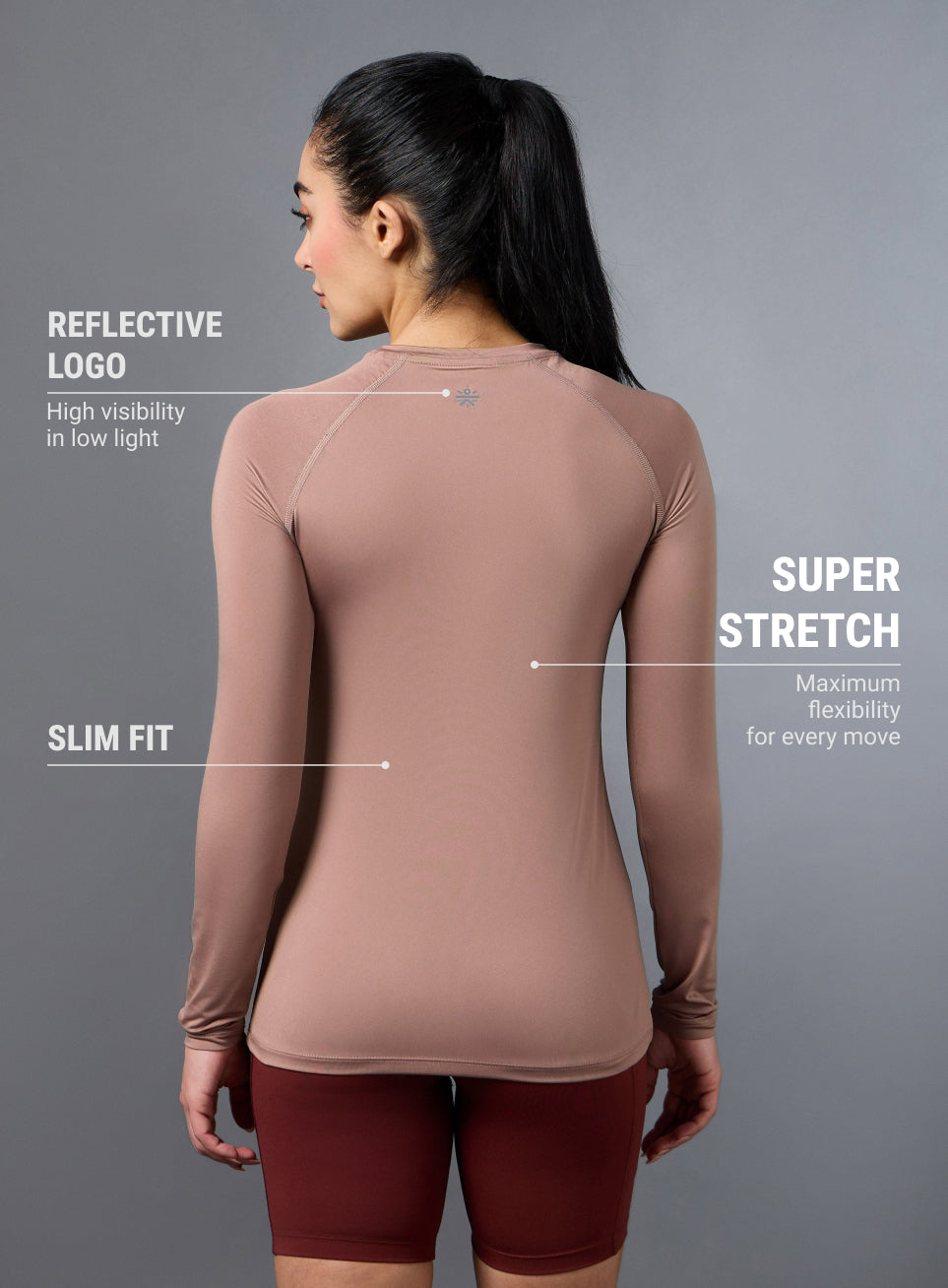 Women's Base Layer Pink Compression Running Top