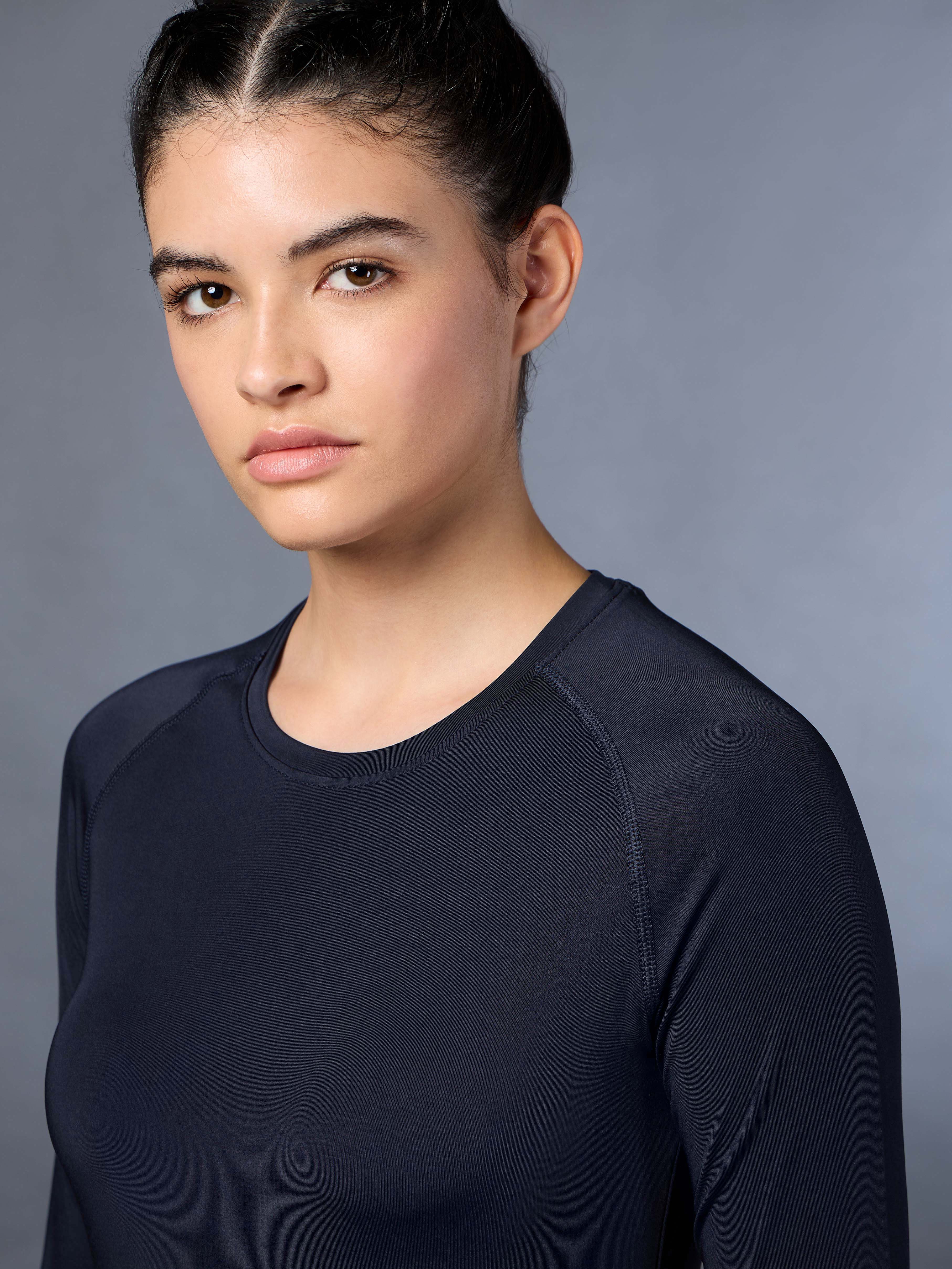 Women's Base Layer Navy Compression Running Top