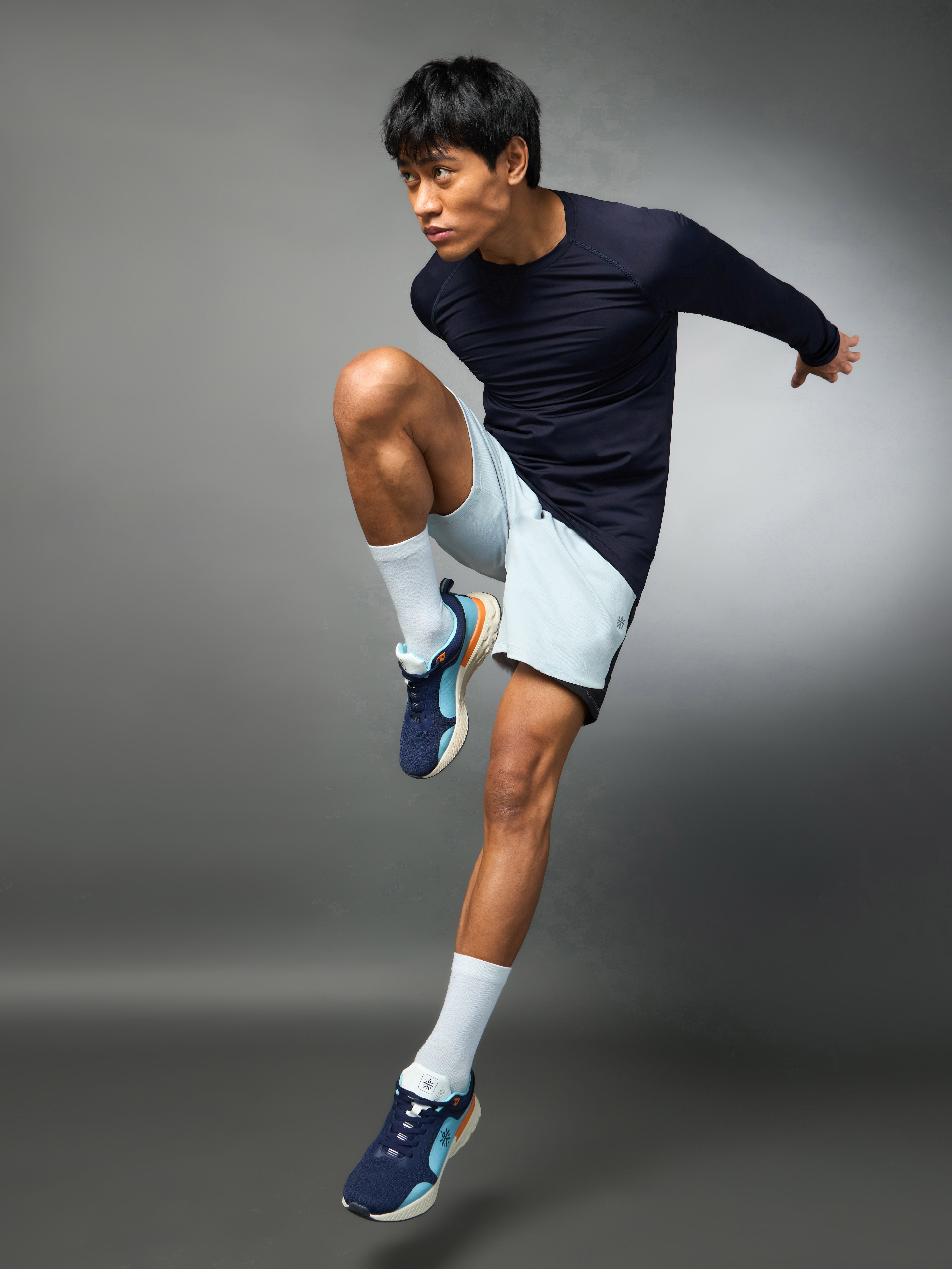 Men's Navy Base Layer Run Full Sleeve Slim Fit T-shirt