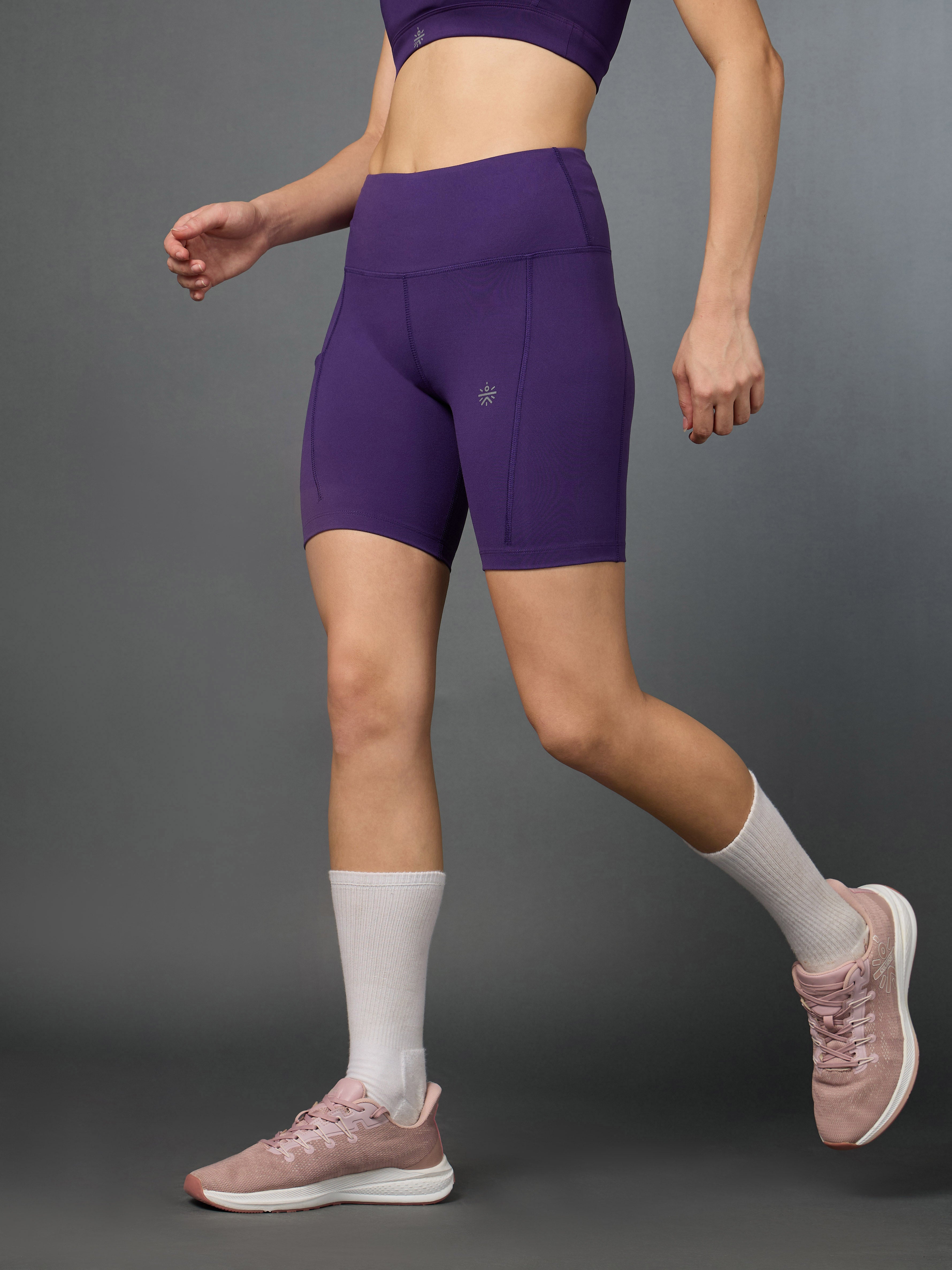 Women's Purple Performance Biker Shorts