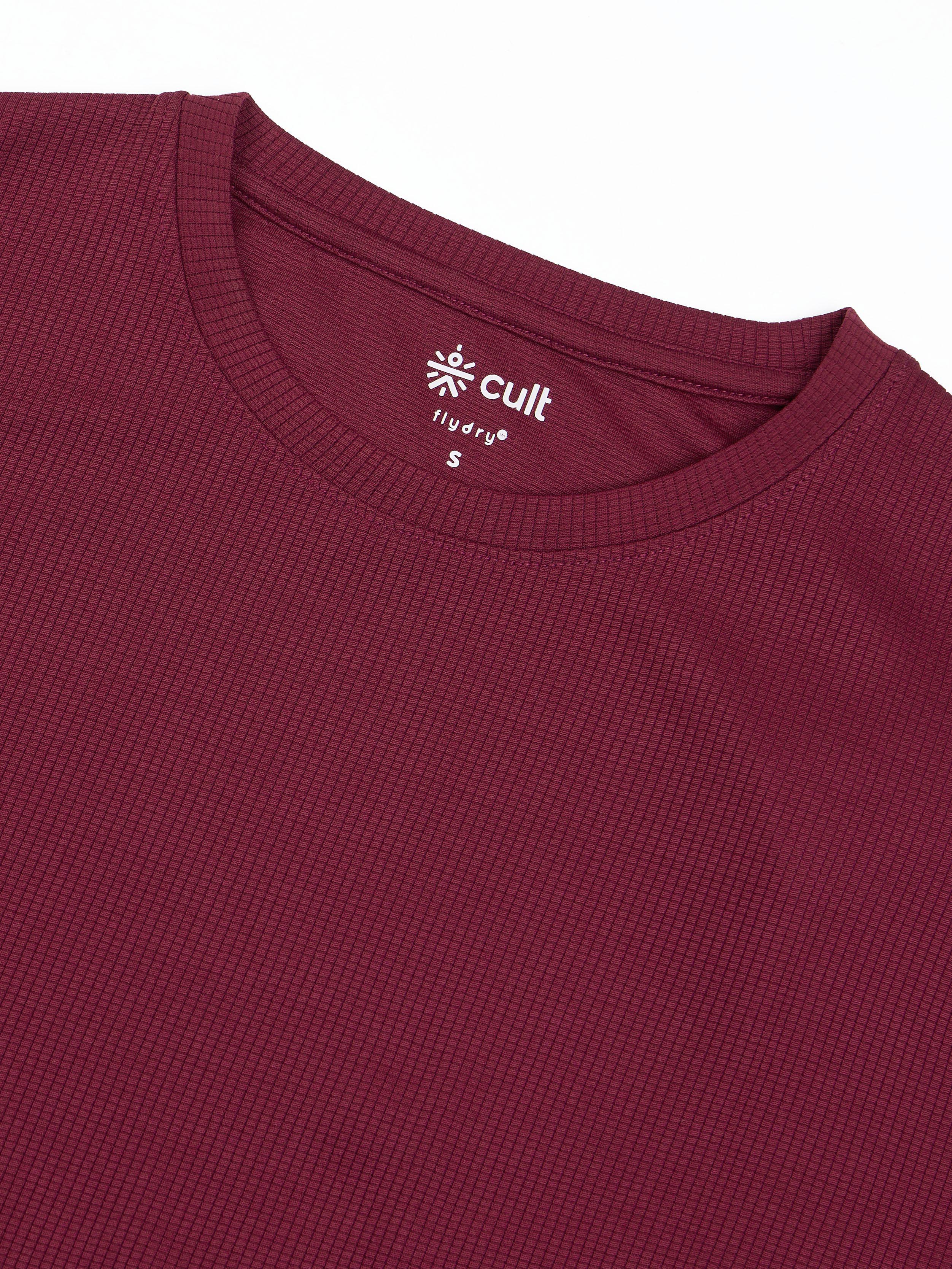 Women's Maroon Cropped T-shirt