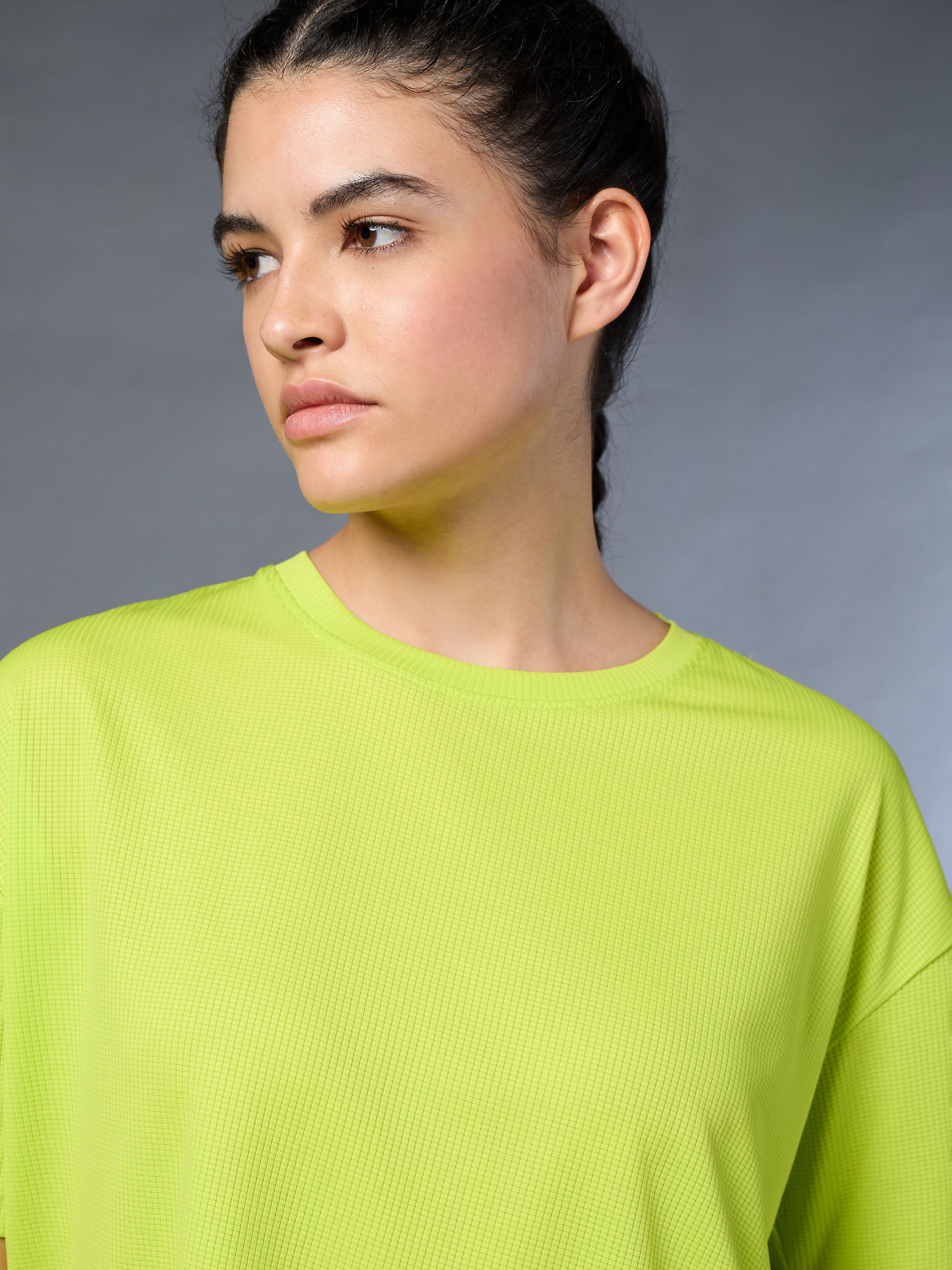 Women's Neon Green Cropped T-shirt