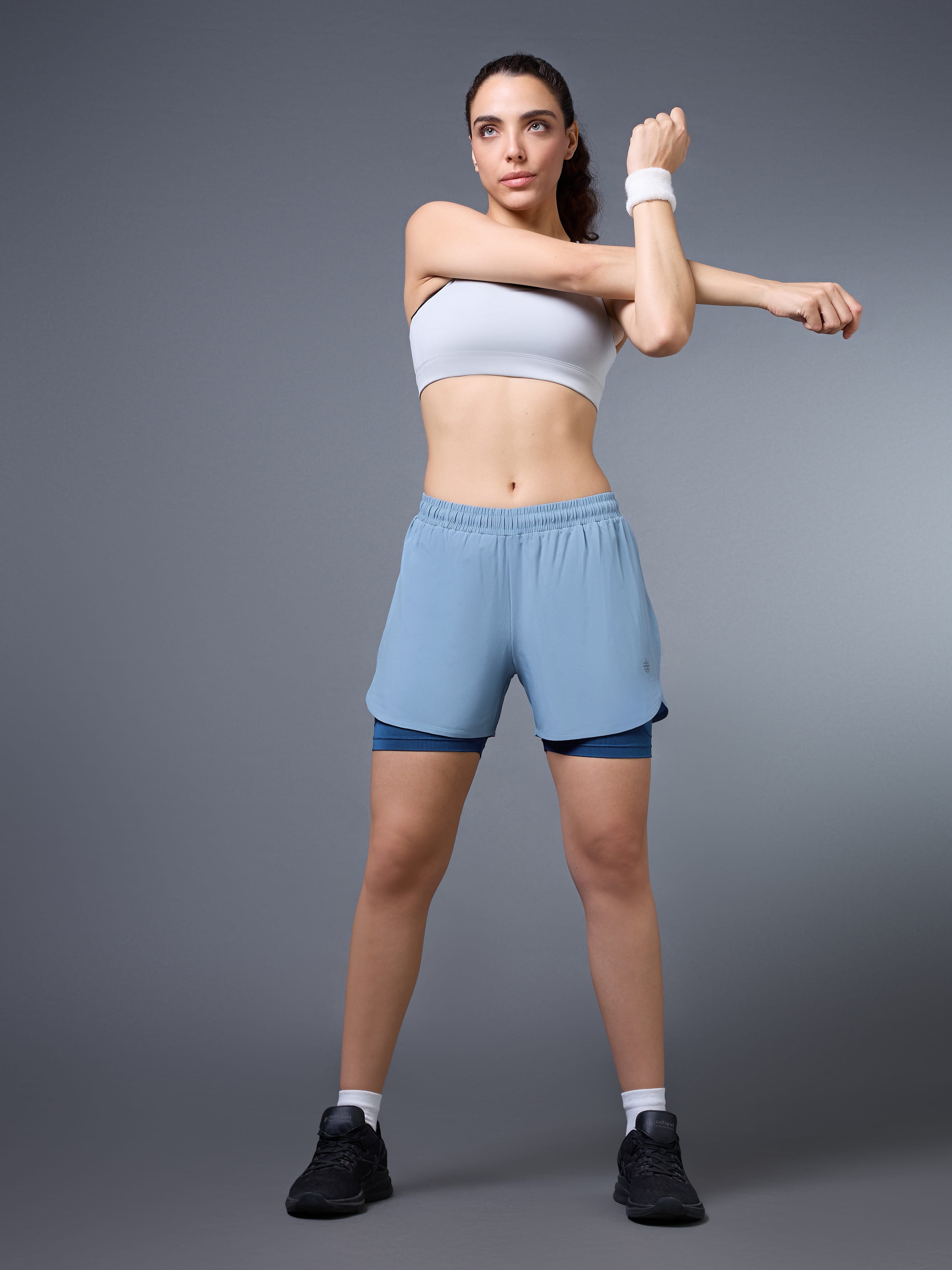 Women's Blue Pro Running Shorts