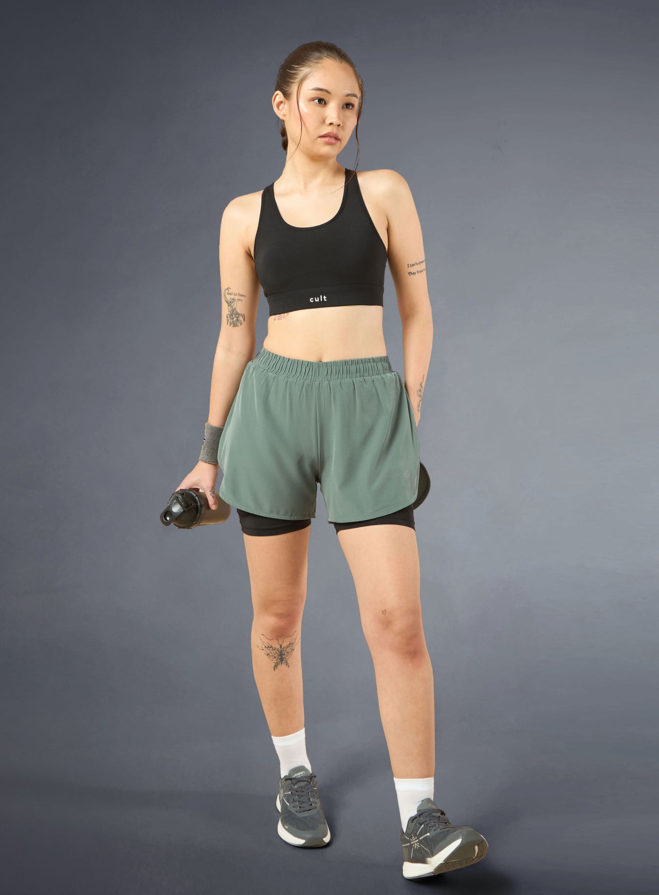 Women's High Spirit Olive Integrated Shorts