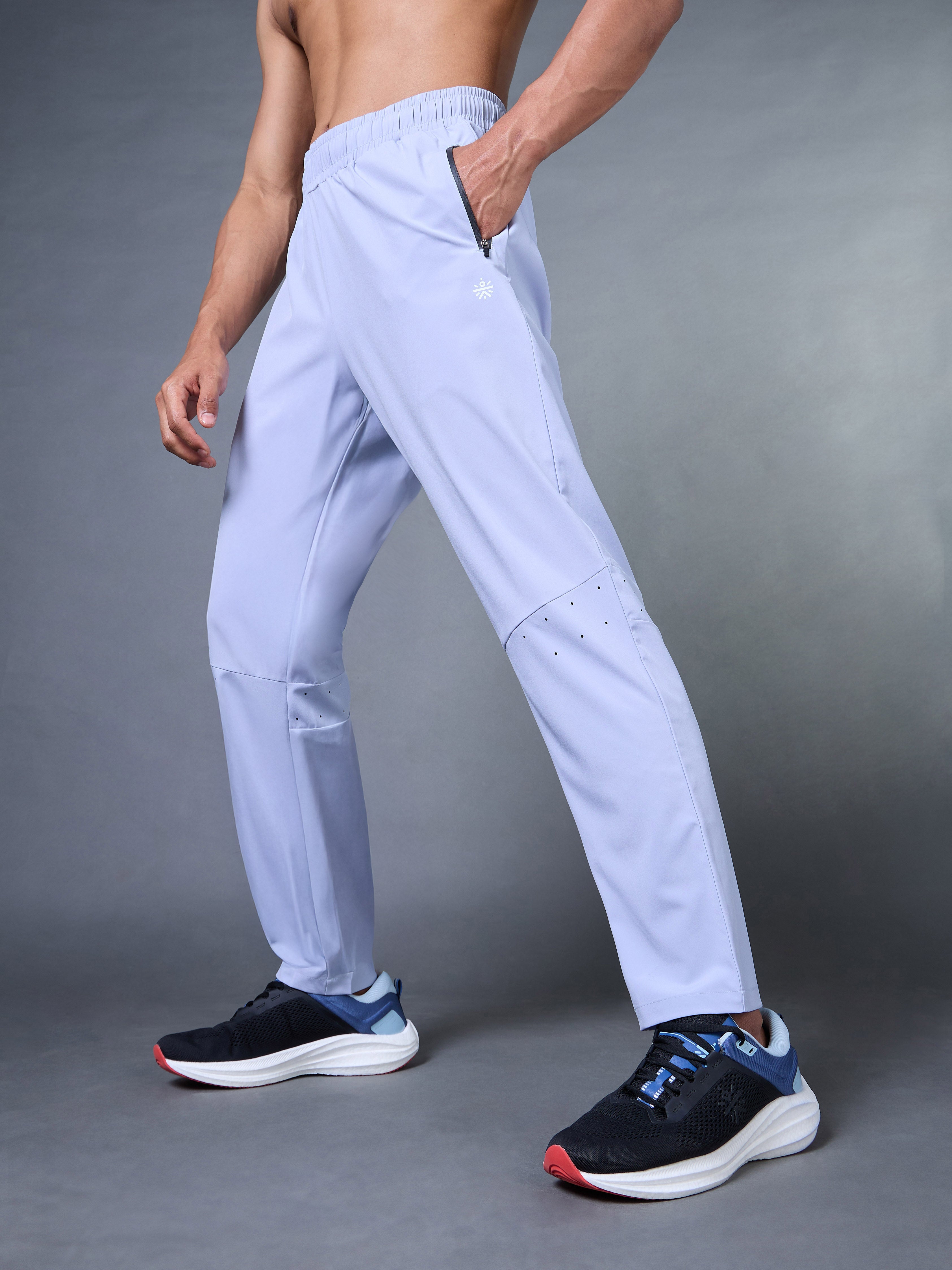 Men's Blue High Flex Training Performance Trackpants