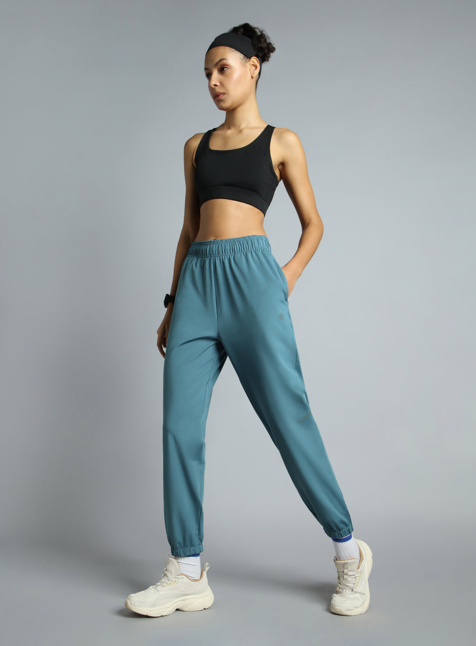 Women's Blue Iconic Running Joggers