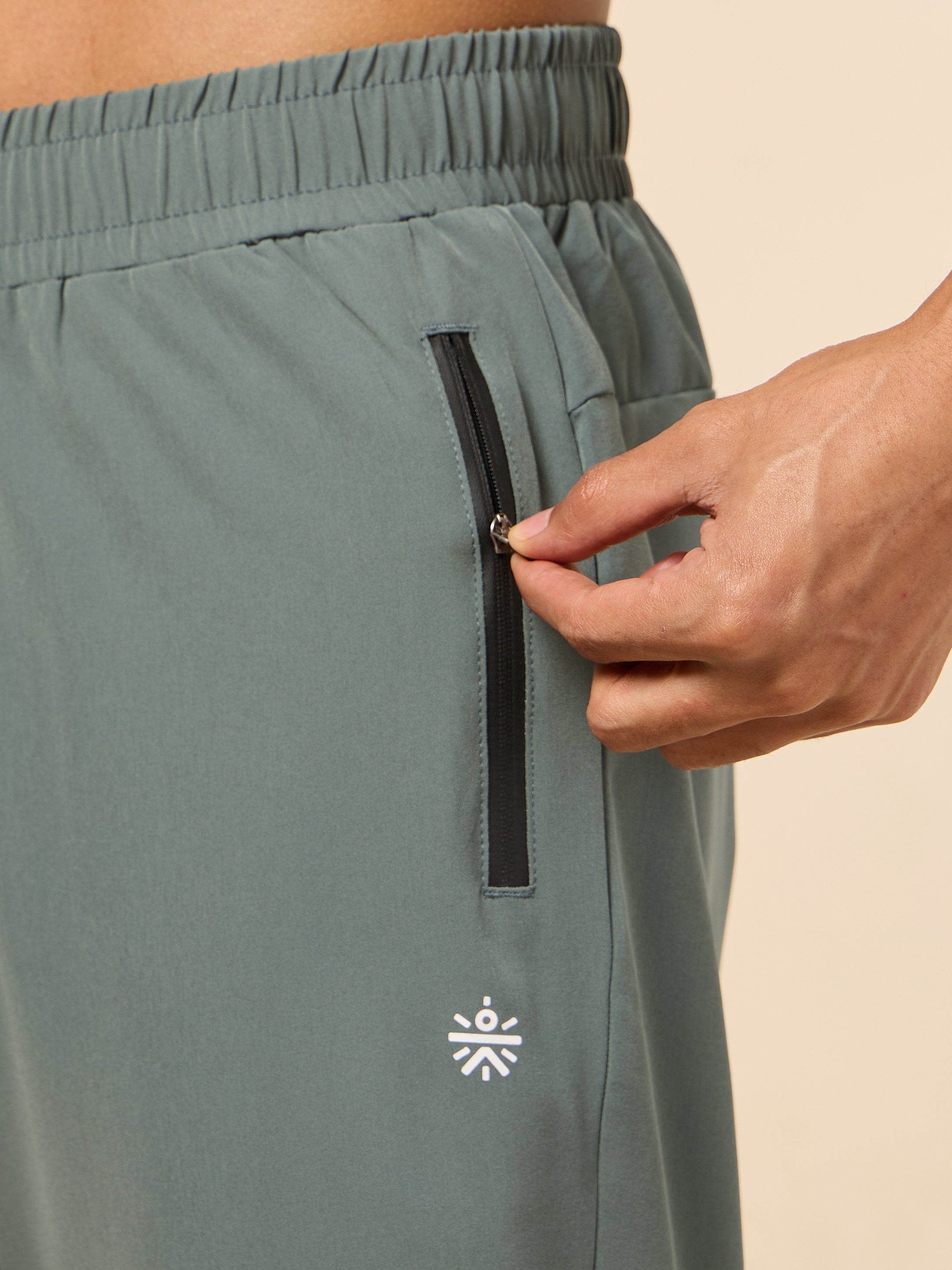 Men's Olive High Flex Training Performance Pants