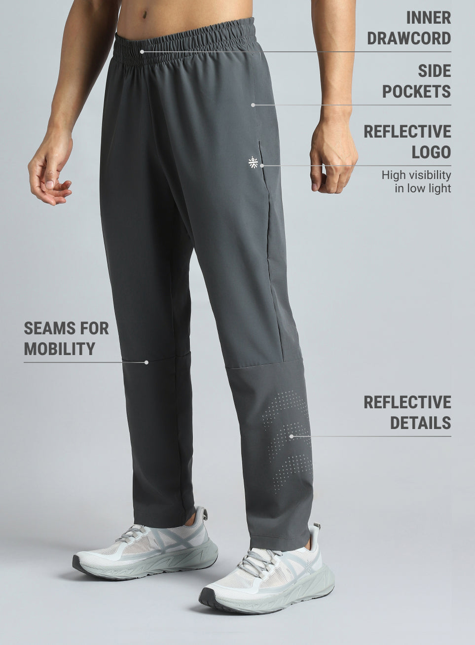 Men's D.Grey The Ultimate Running Trackpants