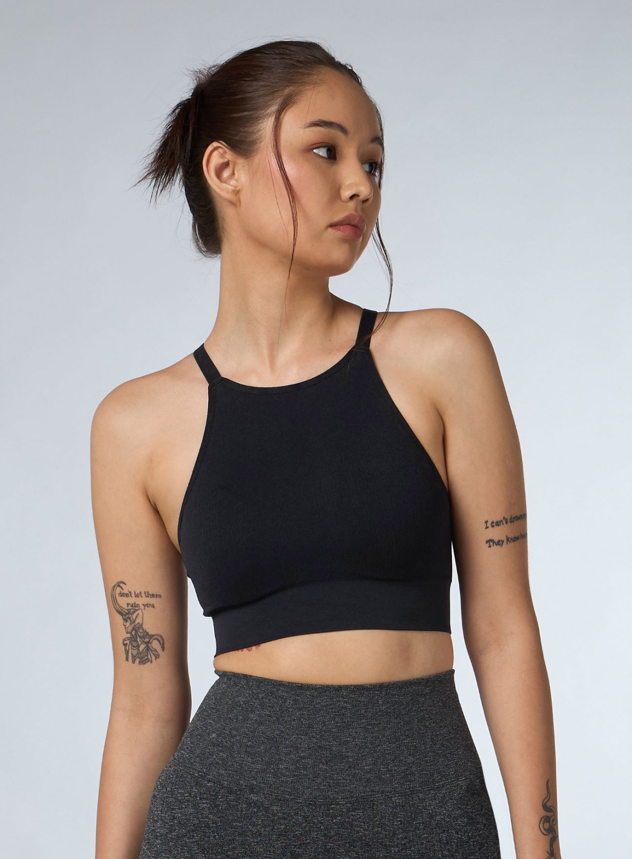 Women's Black Kinetic Seamless Medium Support Bra