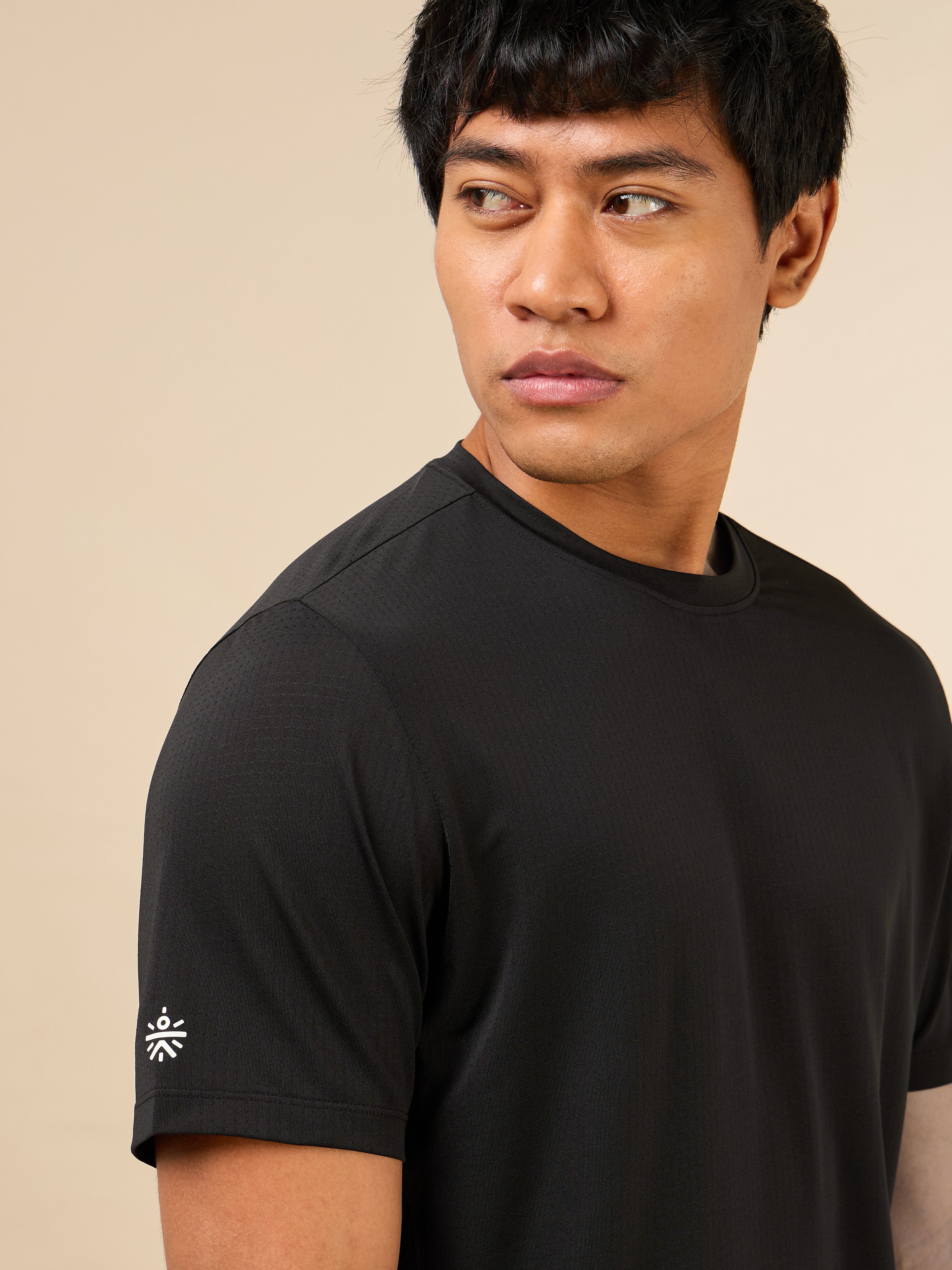 Men's Black Fit Grip Training T-shirt