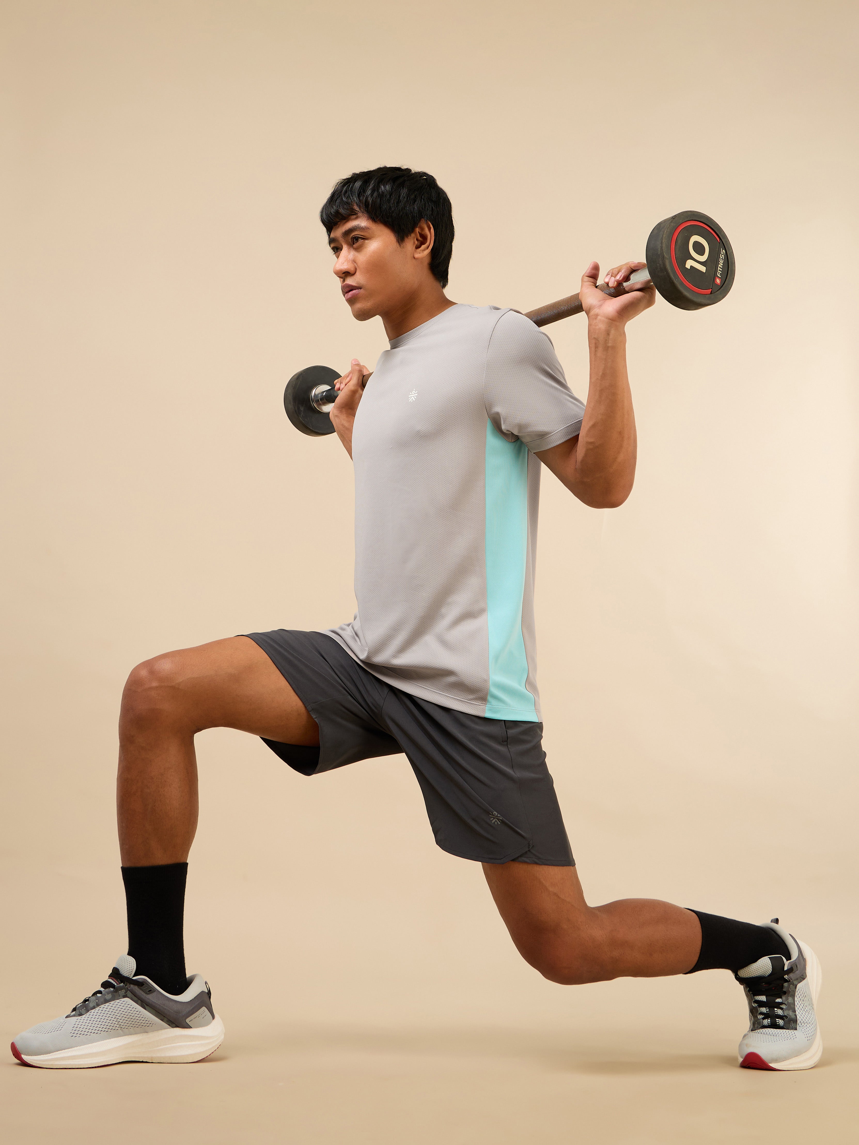 Men's Grey Optimal Strength Training T-shirt