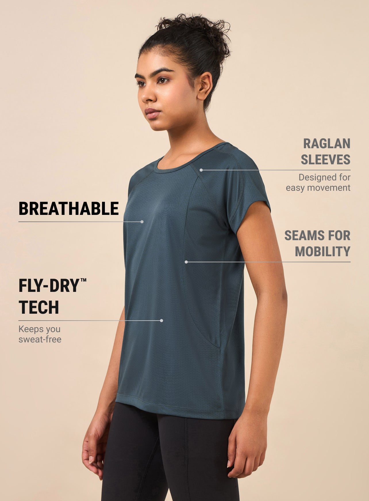 Women's Teal Synergy Performance Top