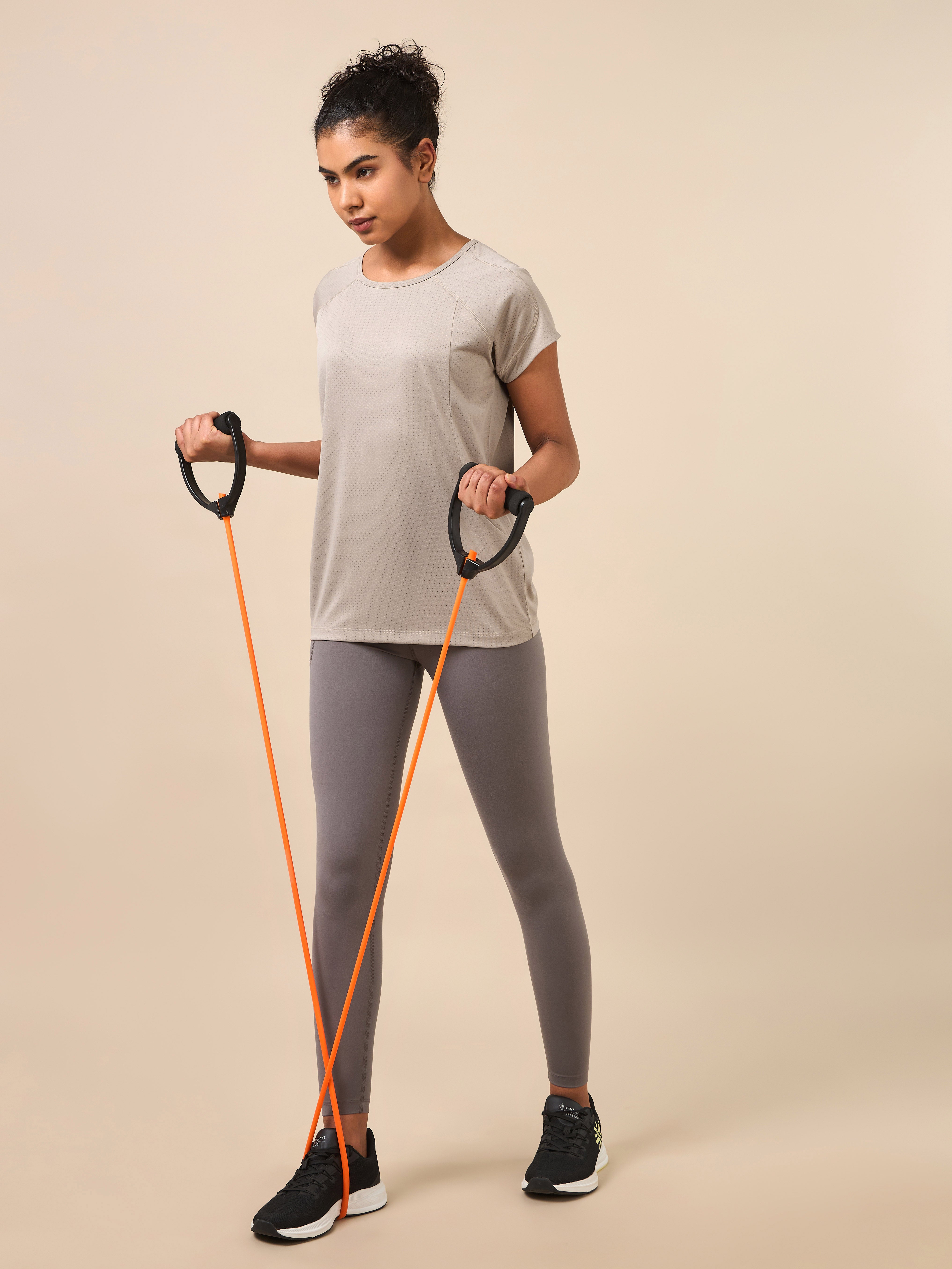 Women's Beige Synergy Performance Top