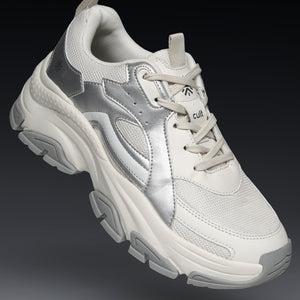 cult Women's Luna Sneakers - Off White/Silver