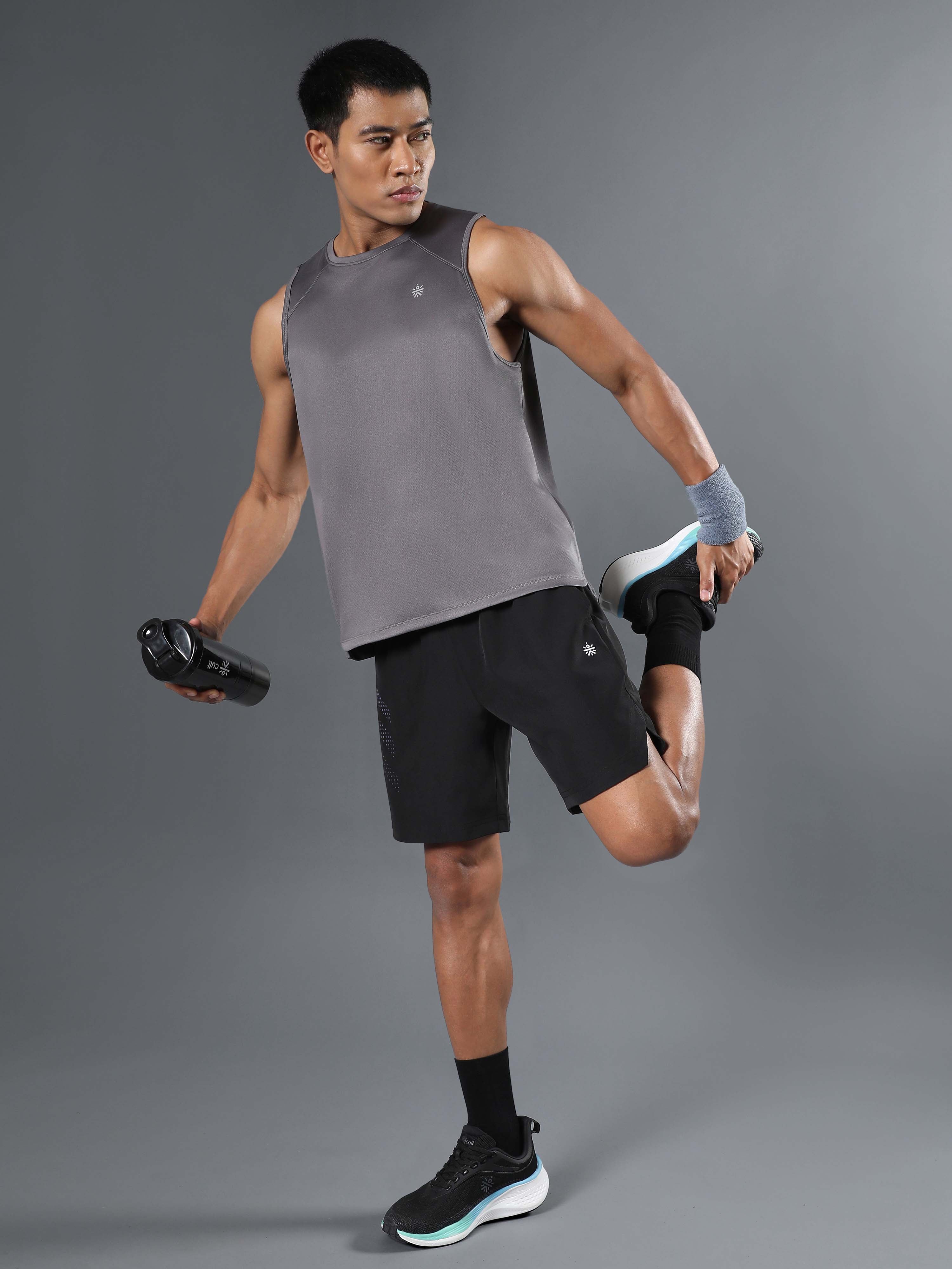 Men's Dark Grey Runner's Pro Tank