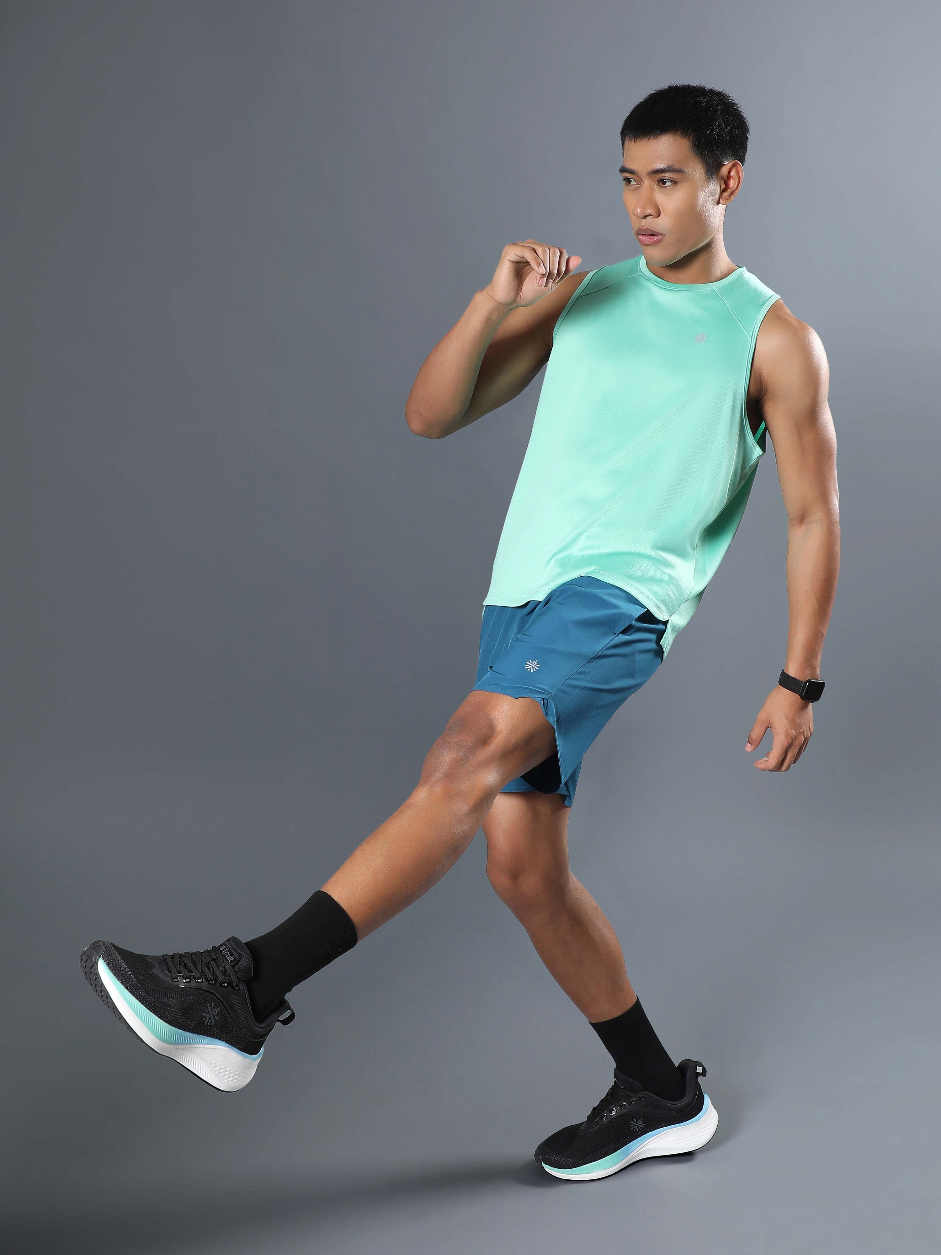 Men's Green Runner's Pro Tank