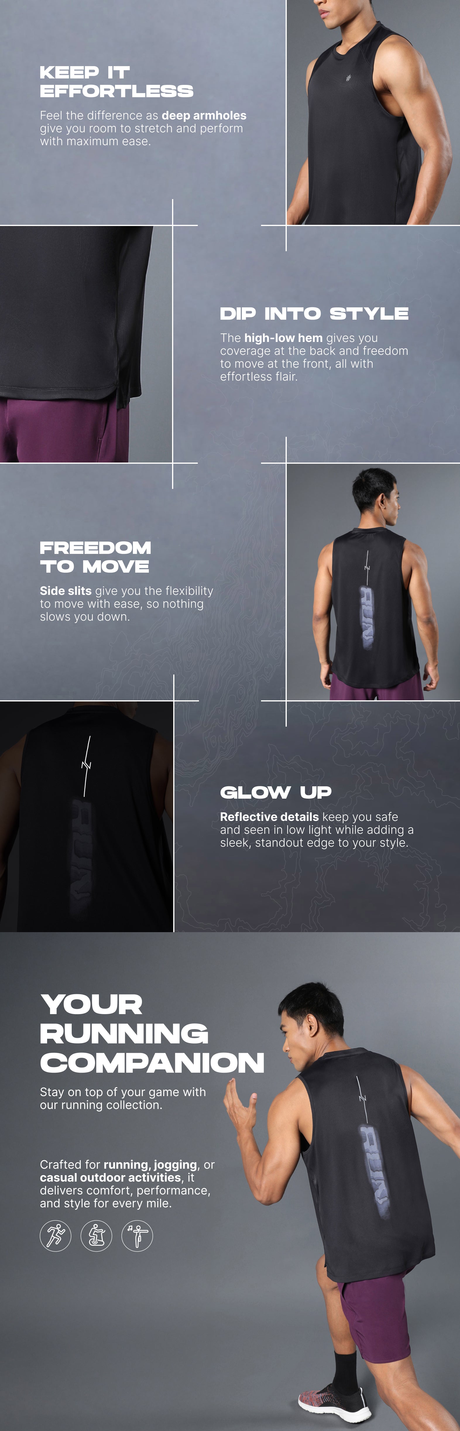 Men's Black Everyday Run Tank – Curefit Healthcare Pvt Ltd