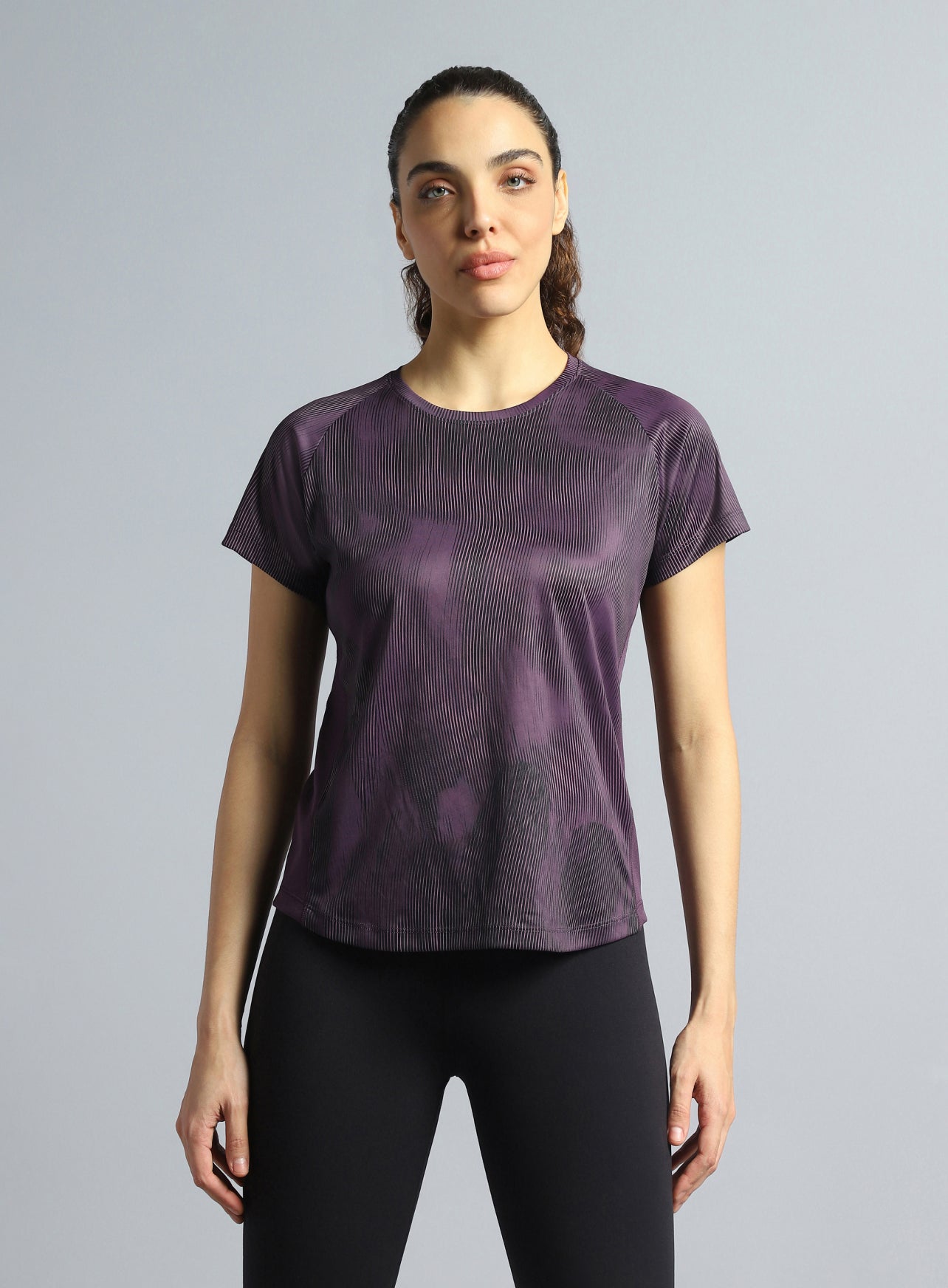 Women's Wine Urban Camo Run T-shirt