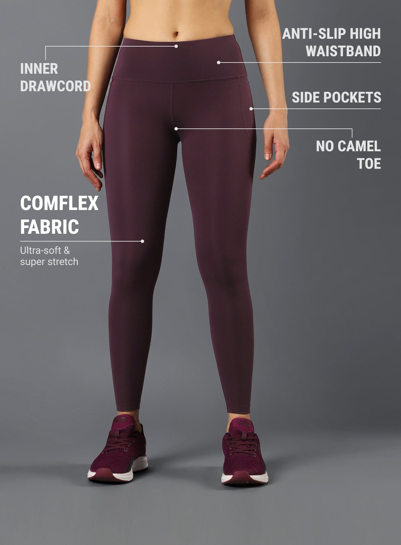 Women's Wine Runner's Essential Tights