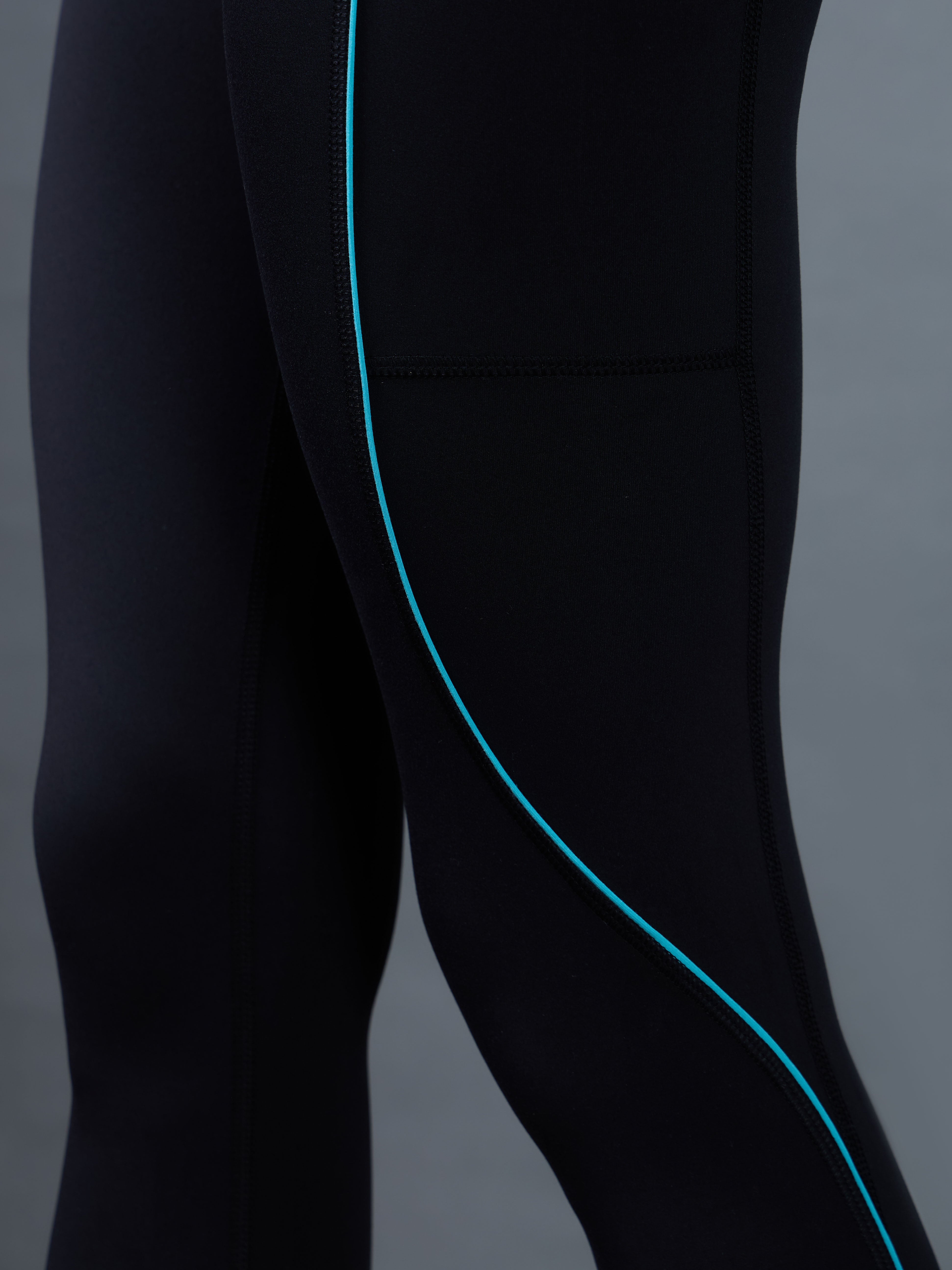 Women's Black Pace Up Running Tights