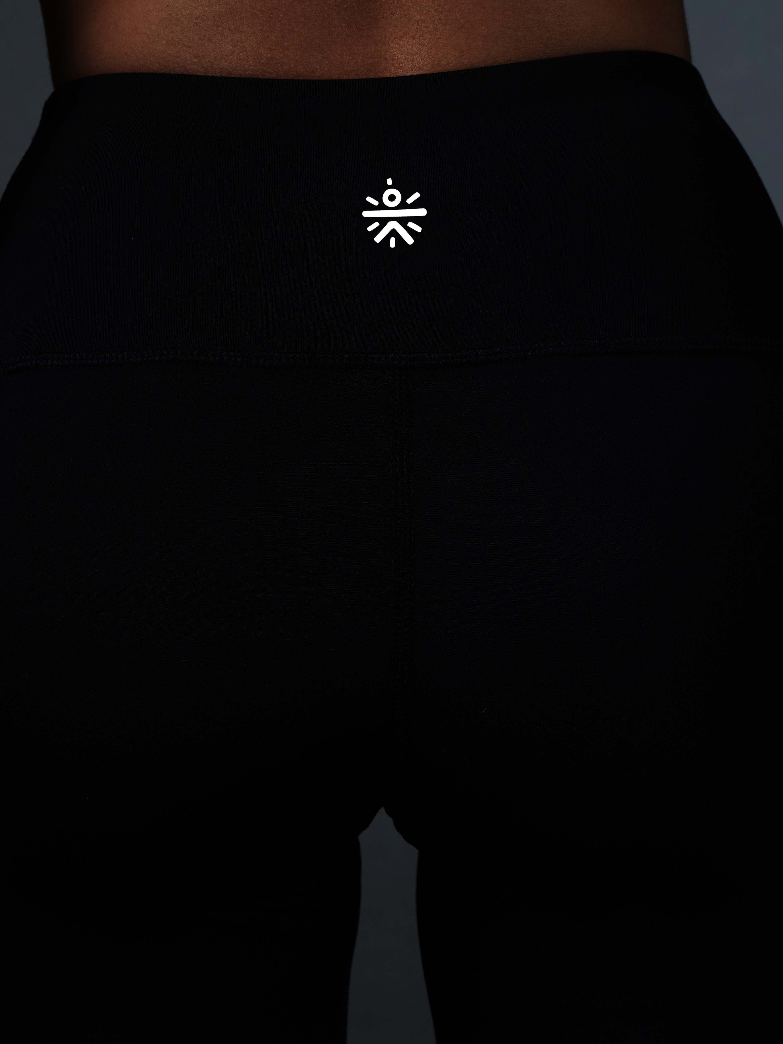 Women's Black Pace Up Running Tights