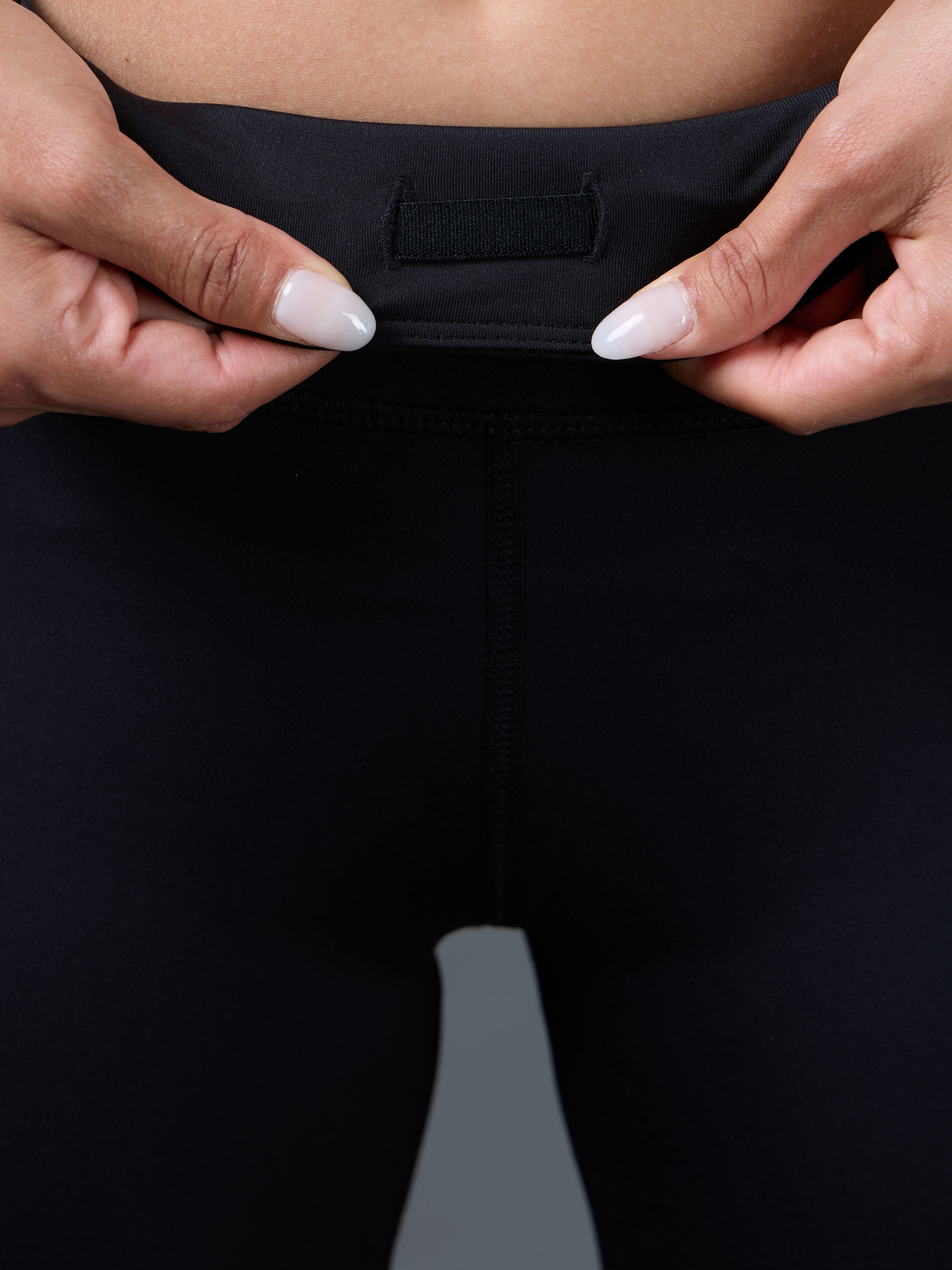 Women's Black Pace Up Running Tights