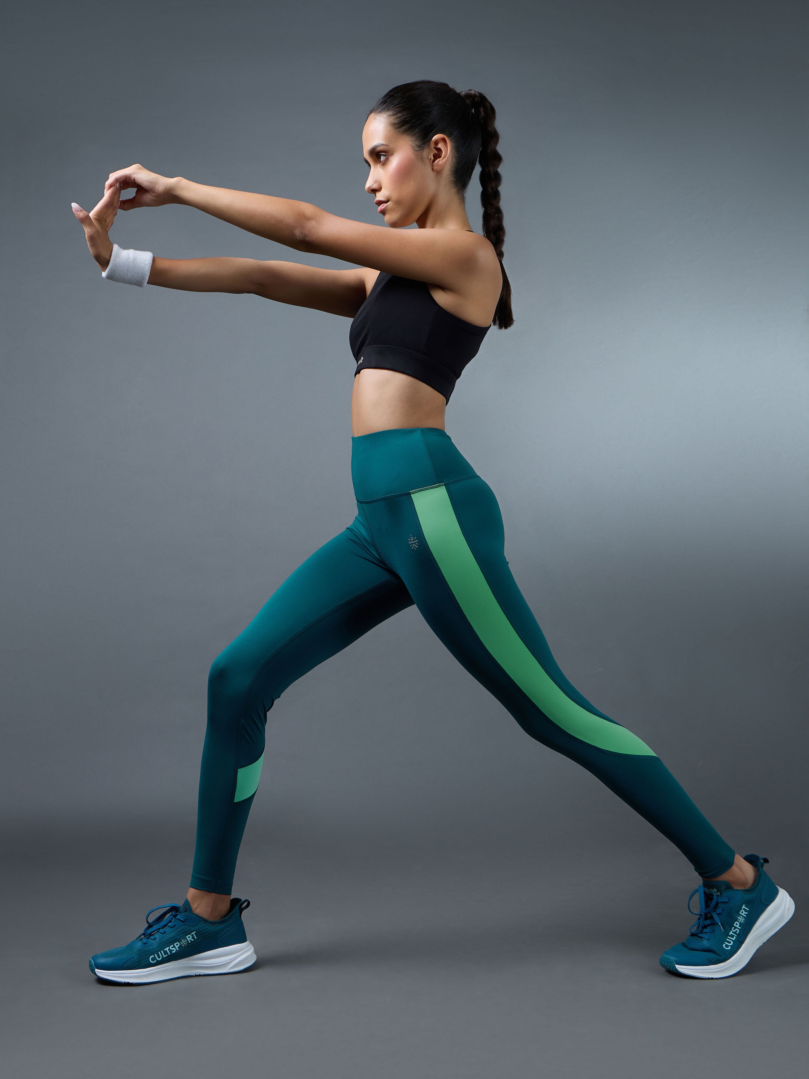 Women's Teal Run Elevate Tights