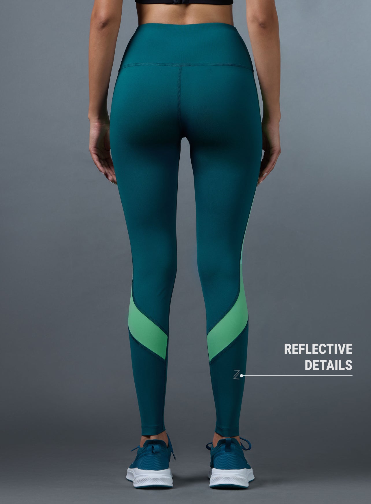 Women's Teal Run Elevate Tights