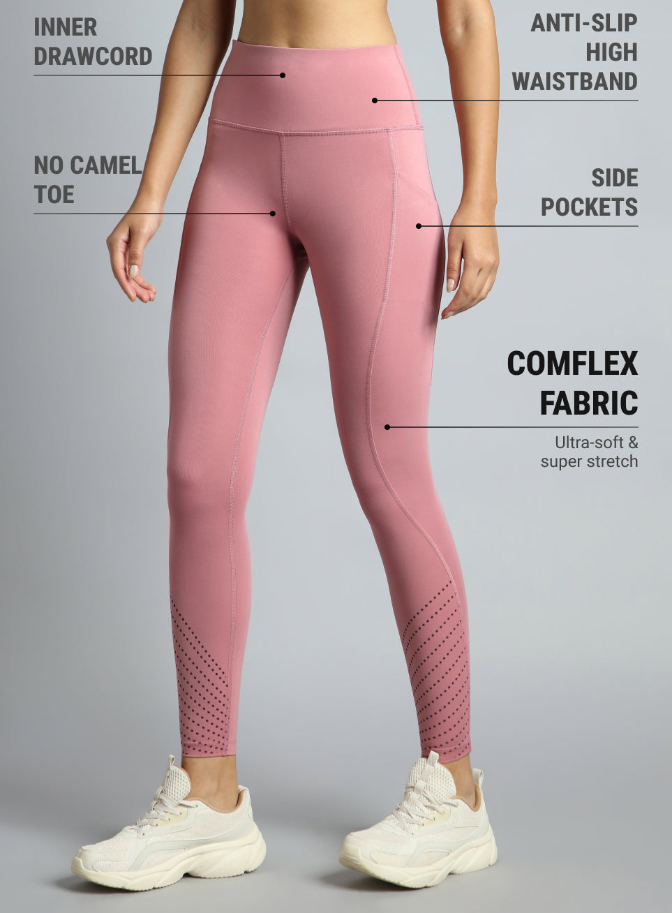 Women's Pink Impact Running Tights