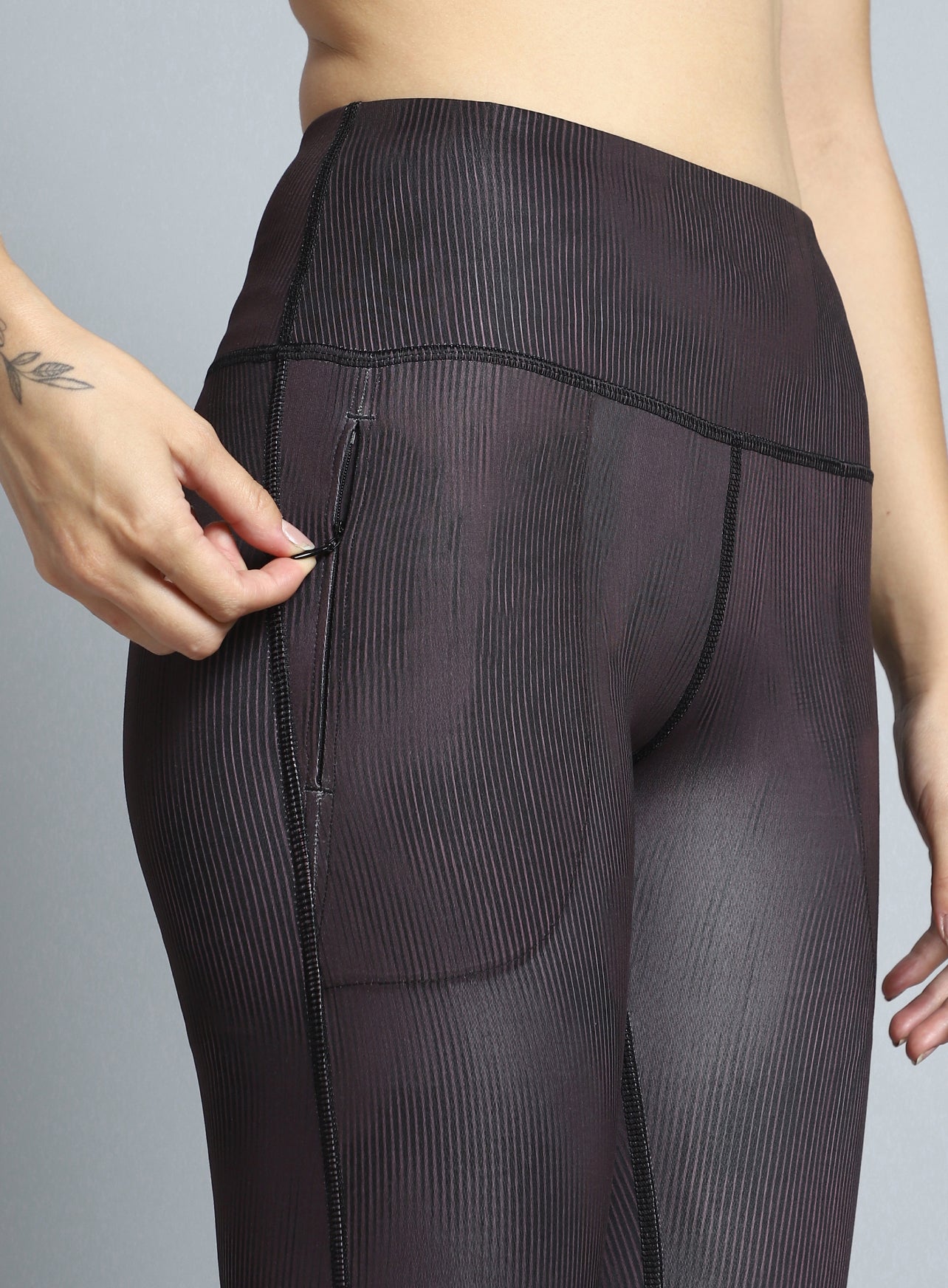 Women's Wine Urban Camo Running COMFlex Tights