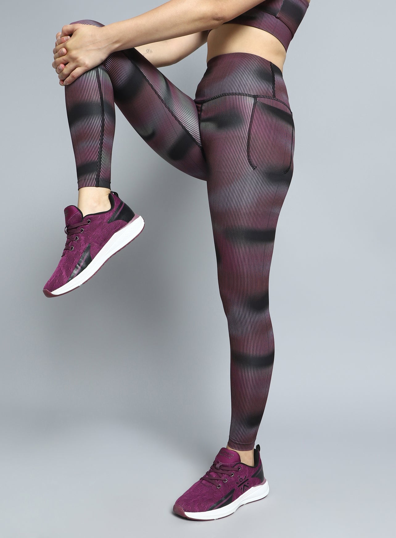 Women's Pink Energy Map All Over Print COMFlex Tights