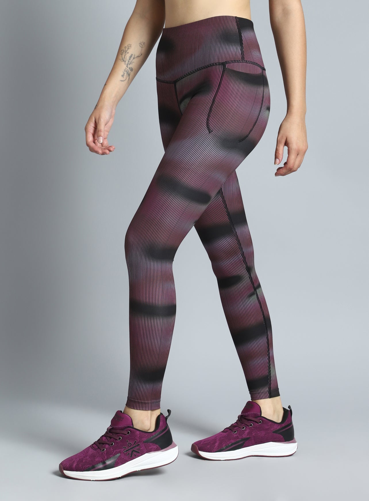 Women's Pink Energy Map All Over Print COMFlex Tights