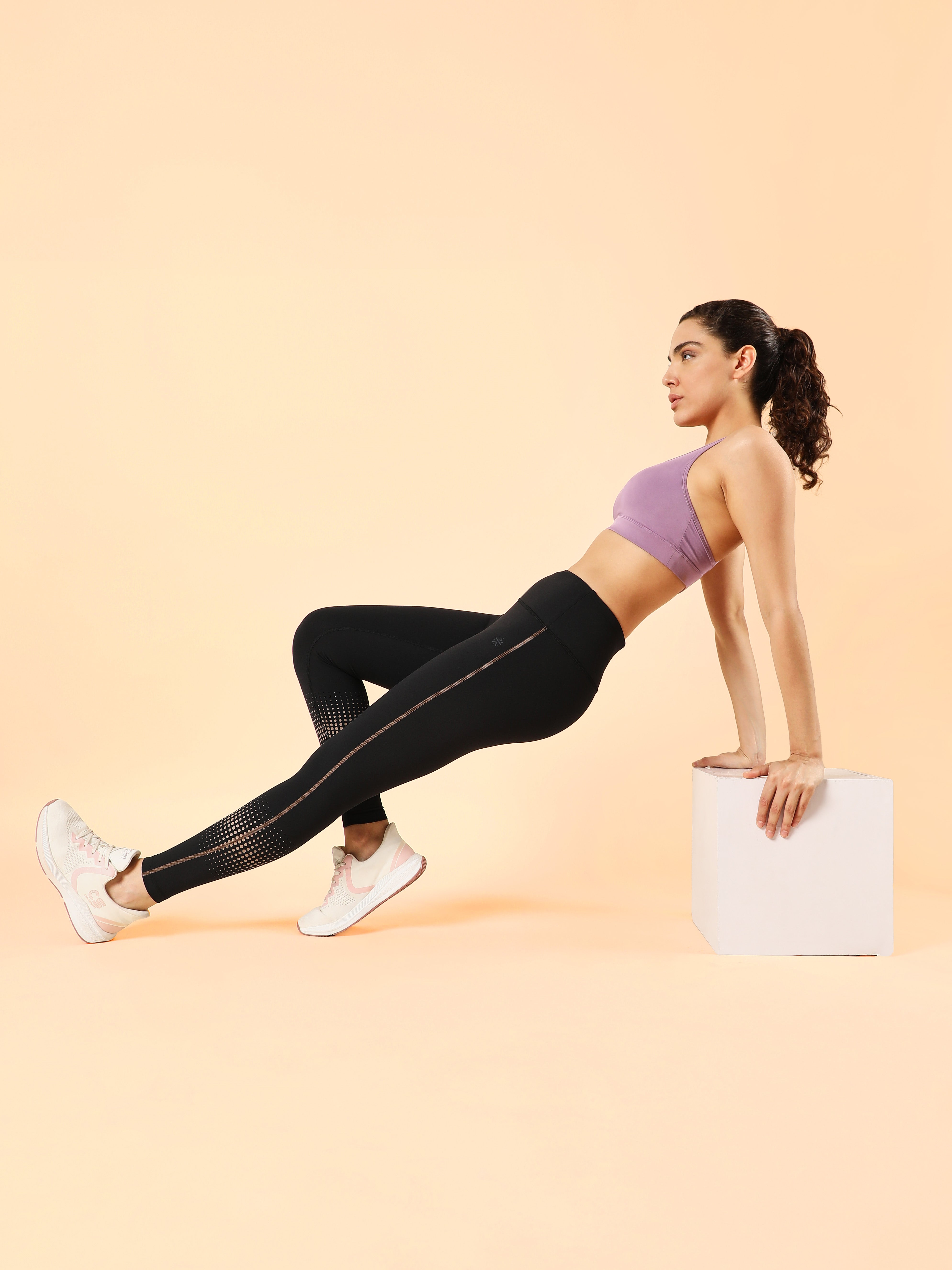 Women's Black Energy Map Printed COMFlex Tights