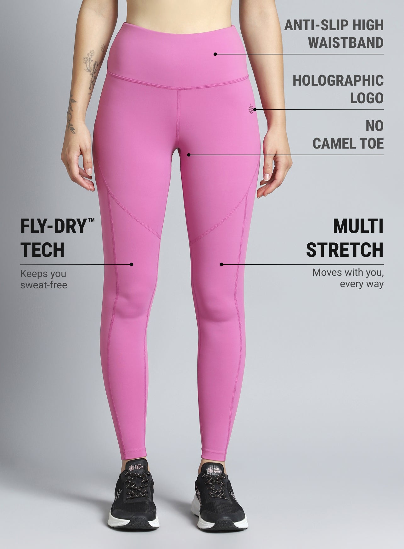 Women's Pink Train In Workout COMFlex Tights